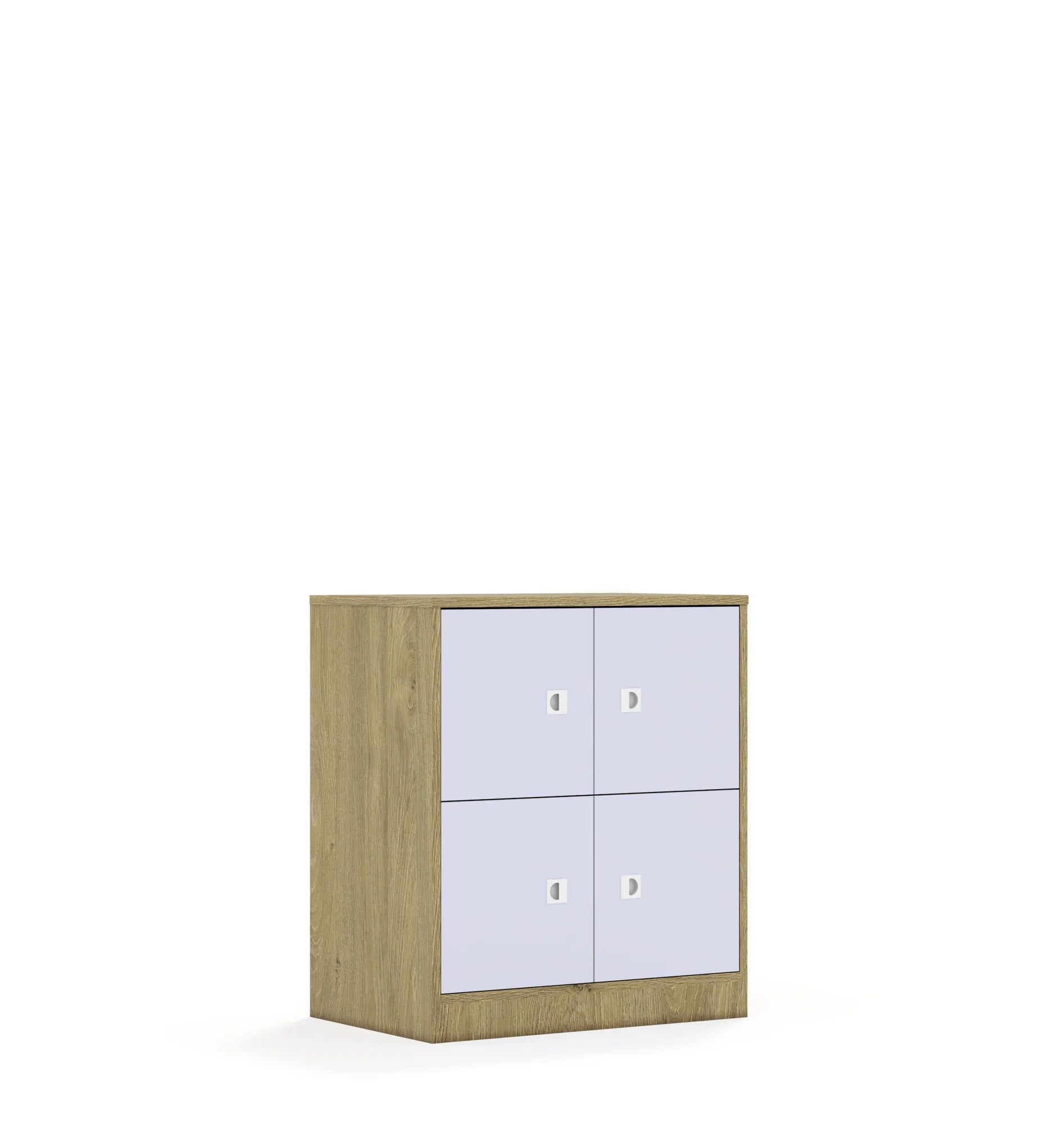Szafa BLOX 70 2PP 4F1 706x466x813 – dąb / pastelowy fioletowy