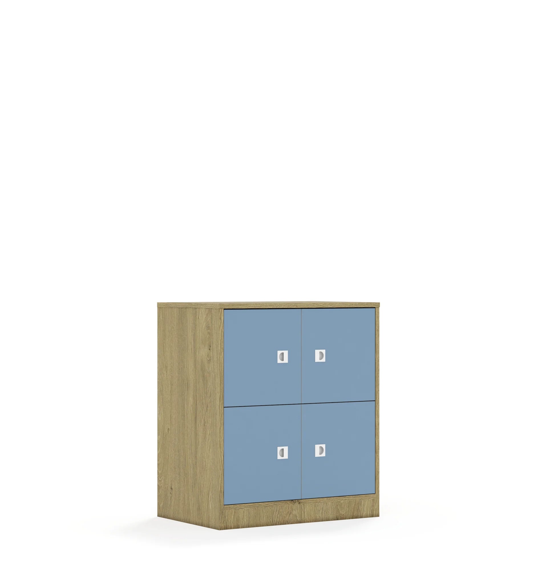 Szafa BLOX 70 2PP 4F1 706x466x813 – dąb / pastelowy niebieski