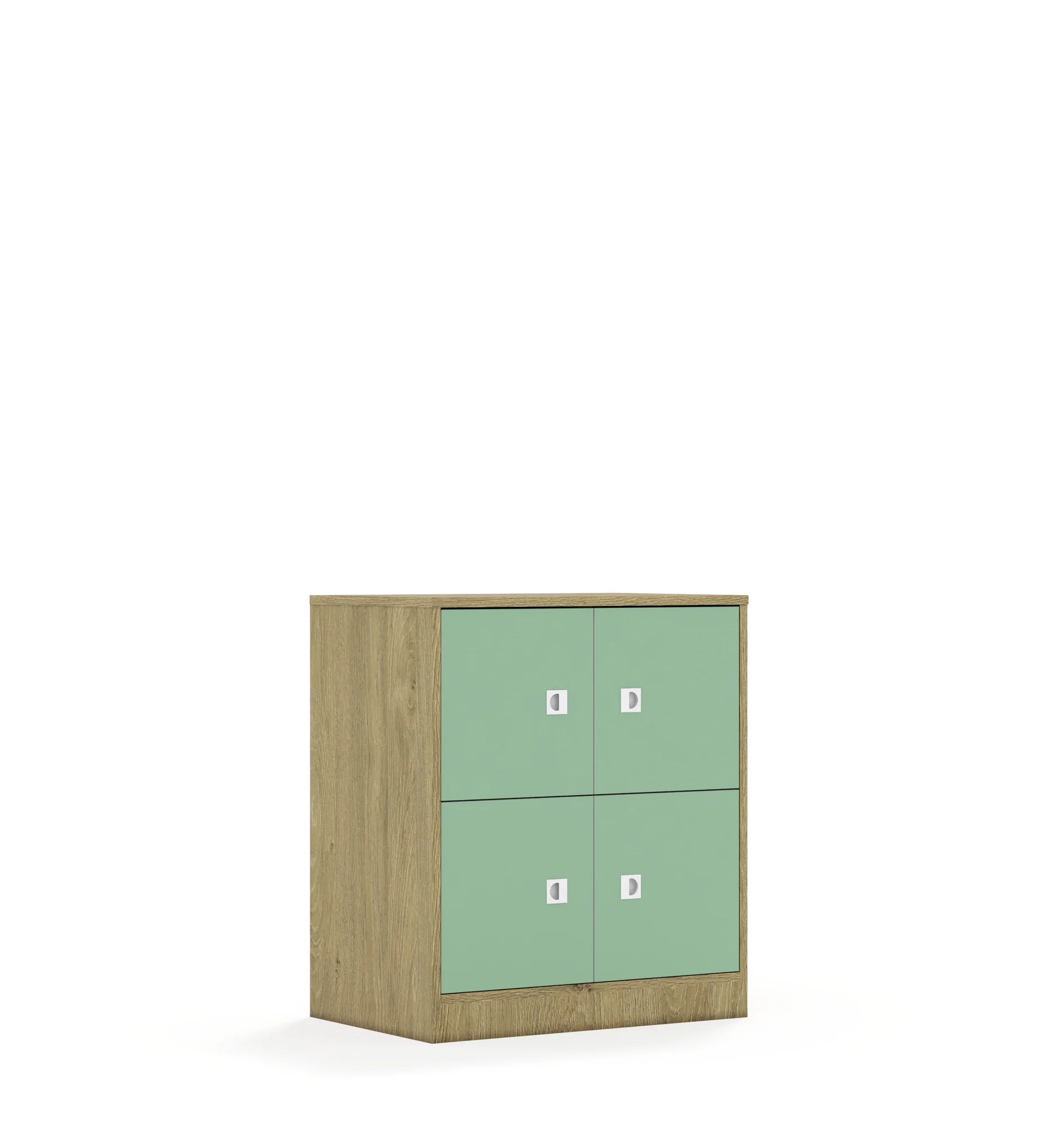 Szafa BLOX 70 2PP 4F1 706x466x813 – dąb / pastelowy zielony