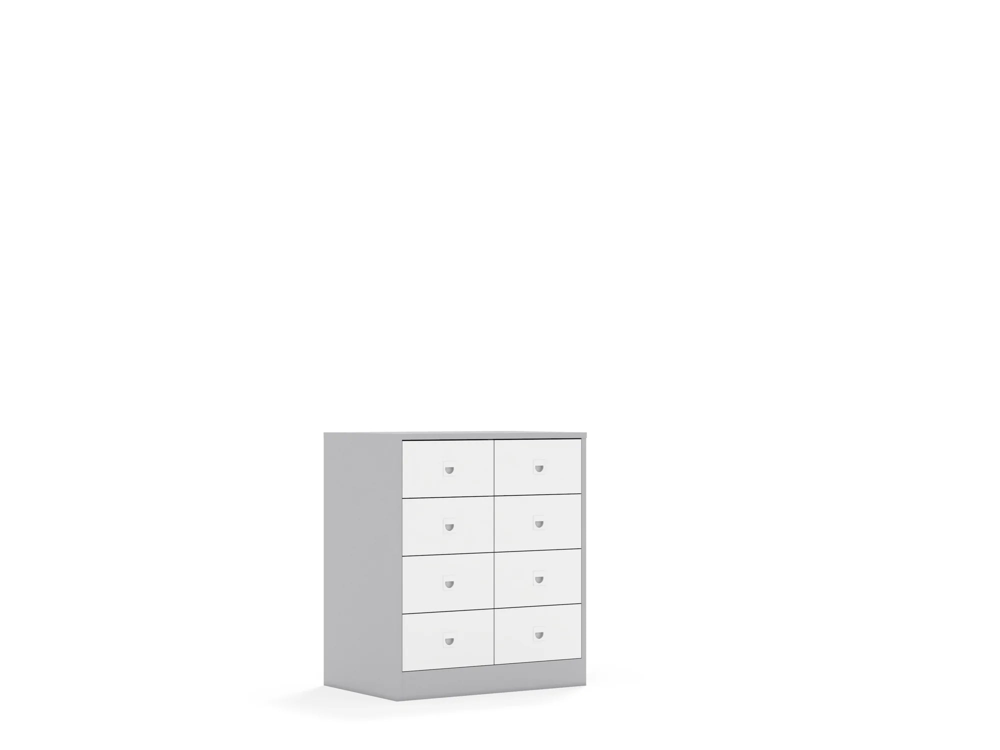 Szafa BLOX 70 2PP 8SB 706x466x813 – szary / biały