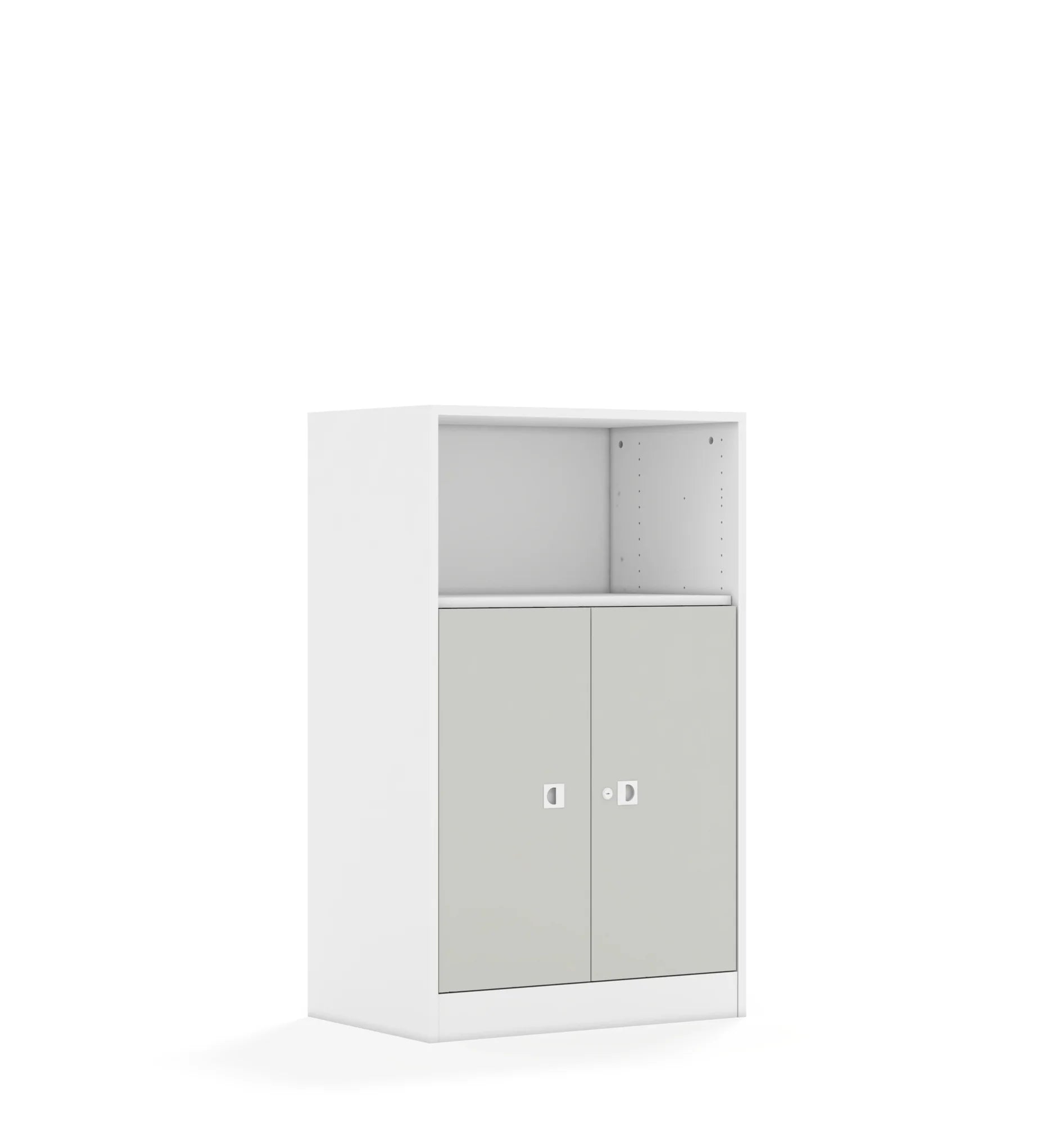 Szafa BLOX 70 3P 2F2 706x466x1165 – biały / jasny szary