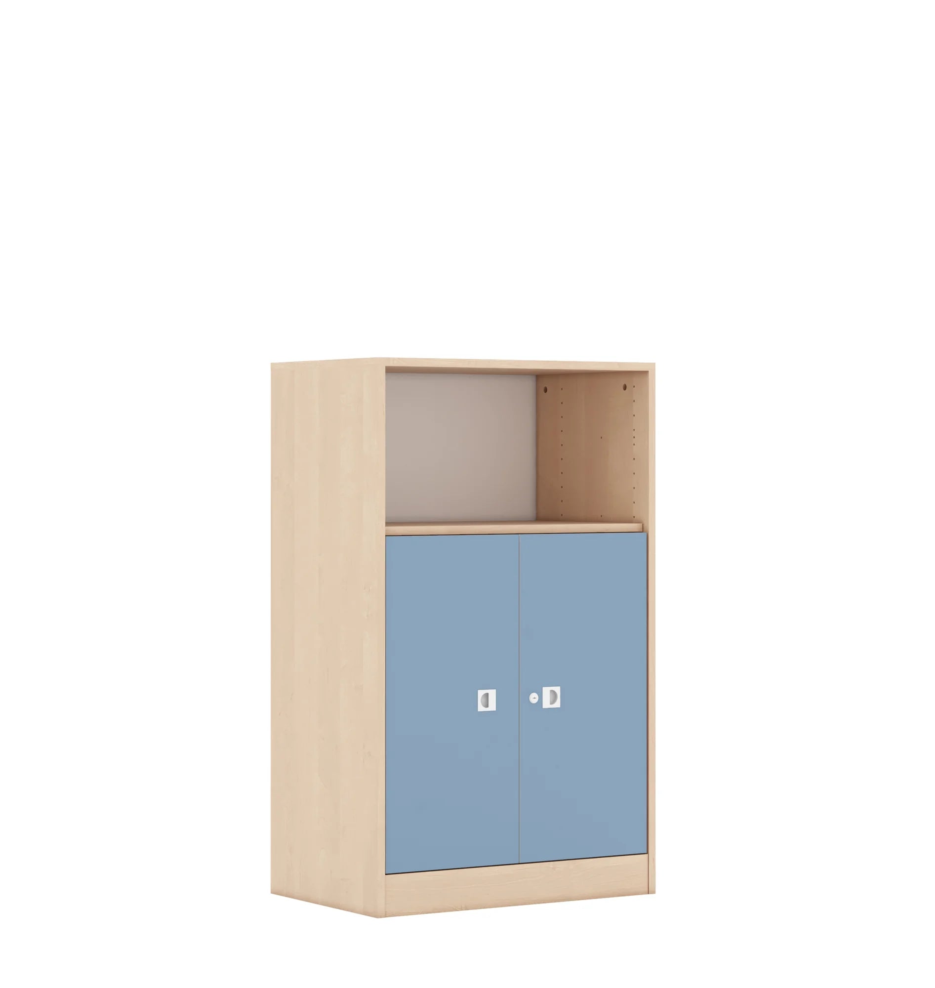 Szafa BLOX 70 3P 2F2 706x466x1165 – brzoza / pastelowy niebieski