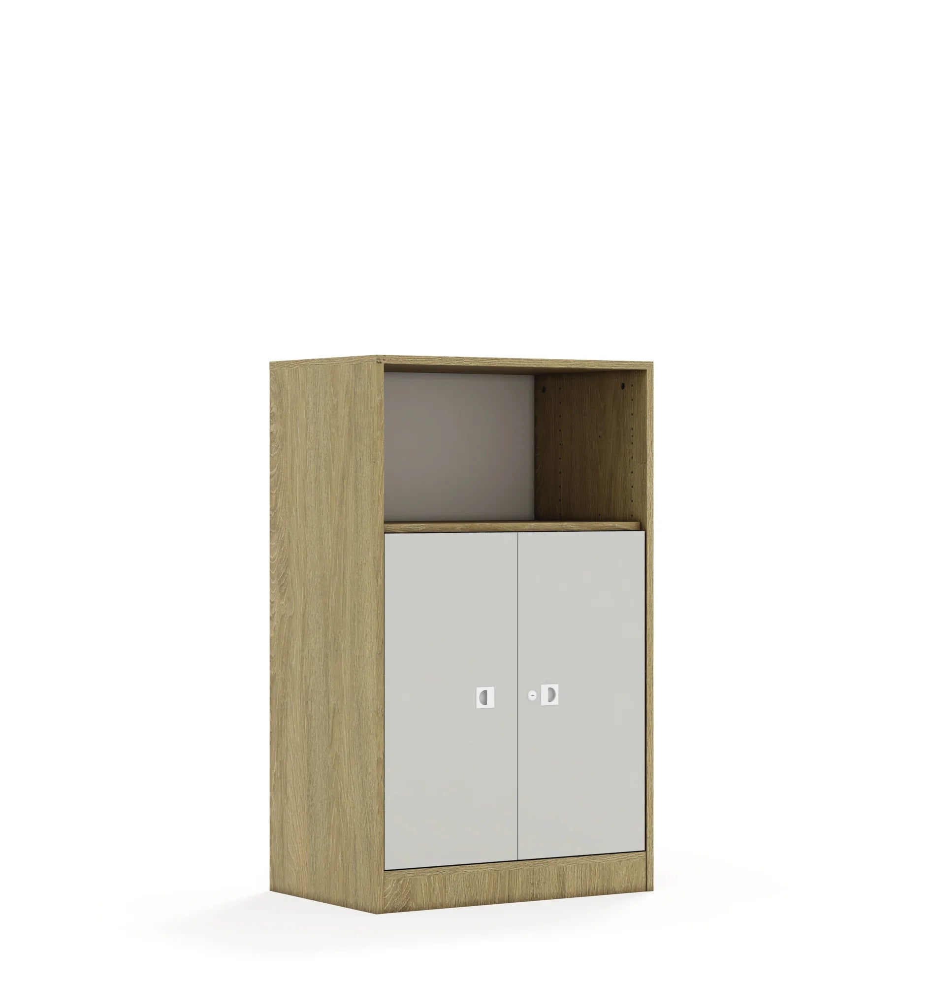 Szafa BLOX 70 3P 2F2 706x466x1165 – dąb / jasny szary