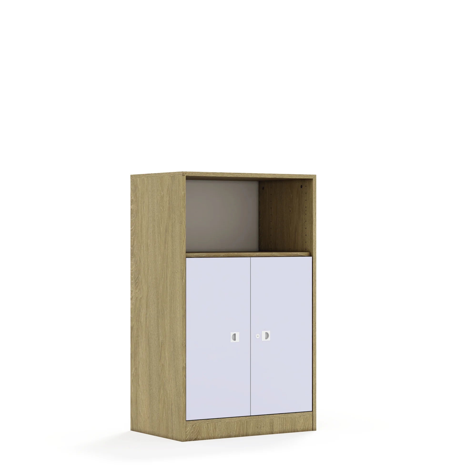 Szafa BLOX 70 3P 2F2 706x466x1165 – dąb / pastelowy fioletowy