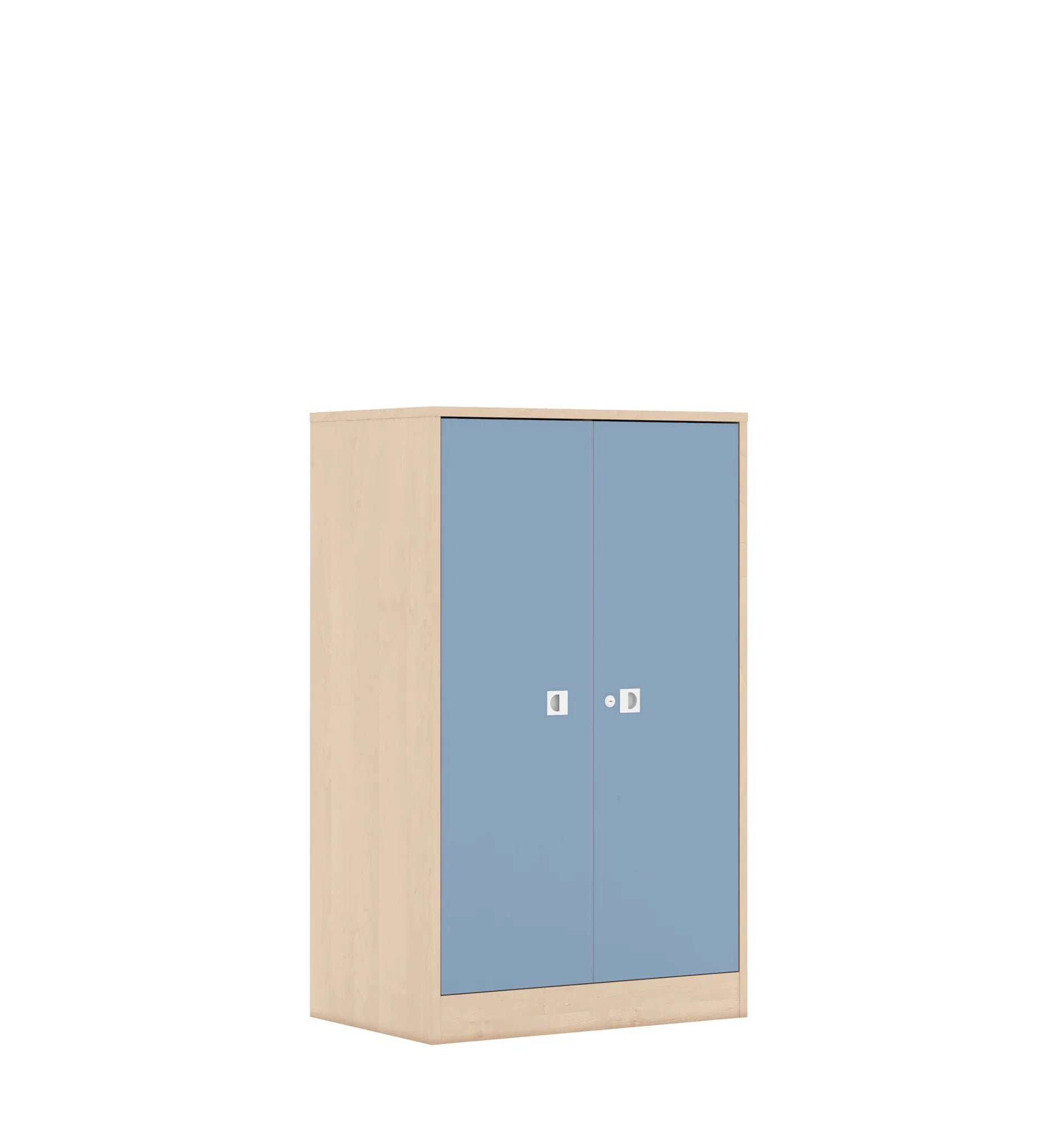 Szafa BLOX 70 3P 2F3 706x466x1165 – brzoza / pastelowy niebieski