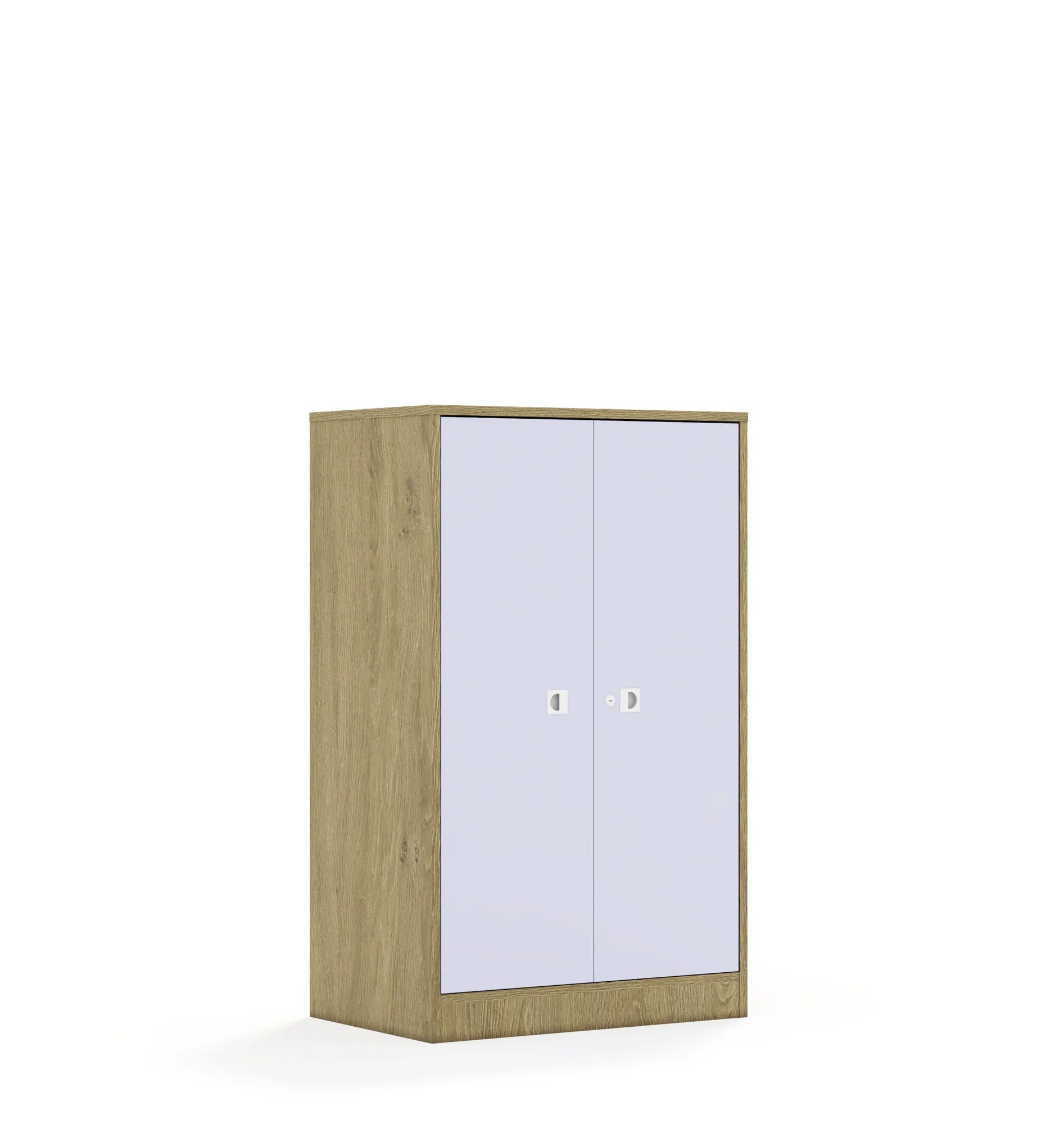 Szafa BLOX 70 3P 2F3 706x466x1165 – dąb / pastelowy fioletowy