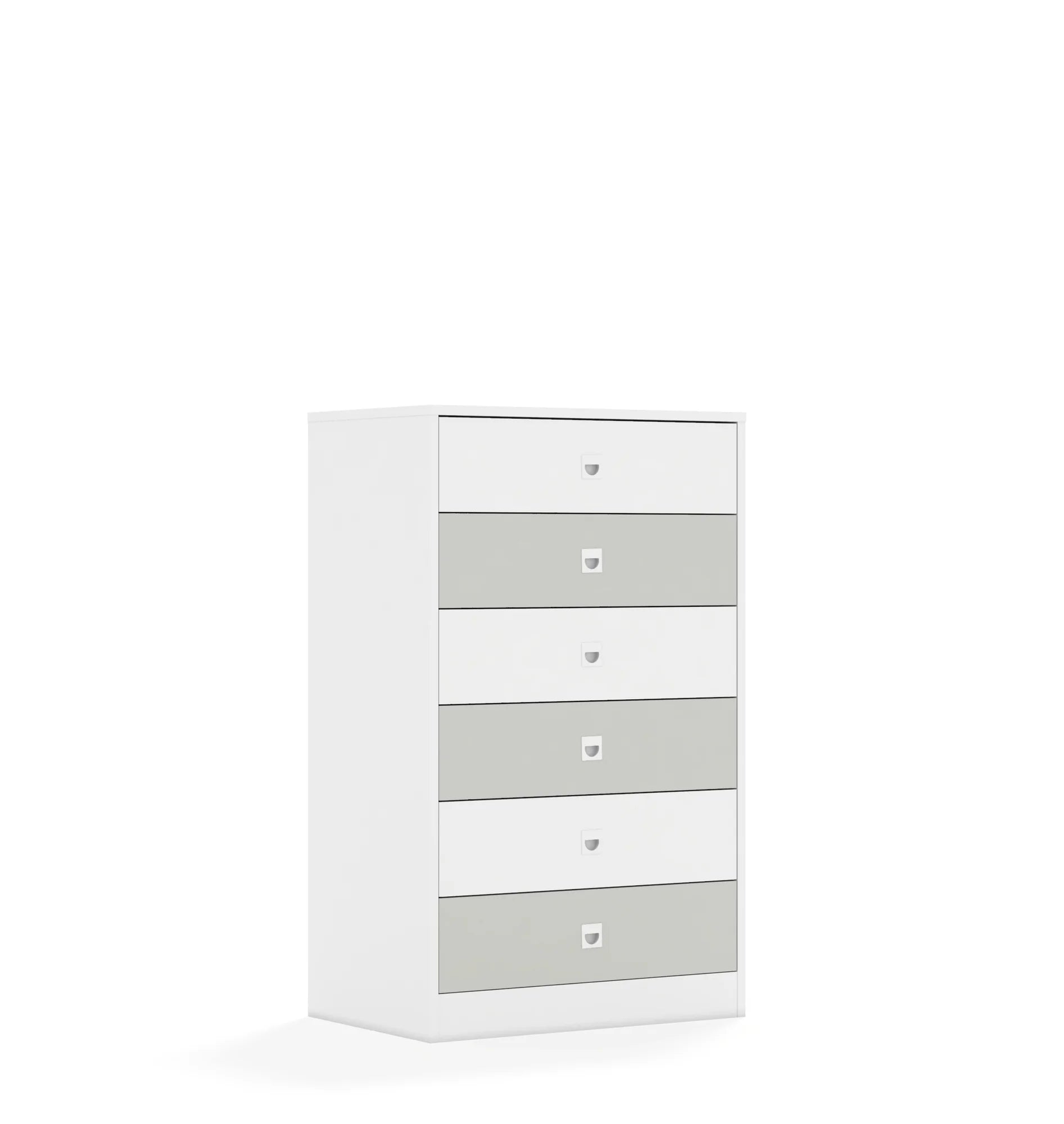 Szafa BLOX 70 3P 6S 706x466x1165 – biały / biały/jasny szary