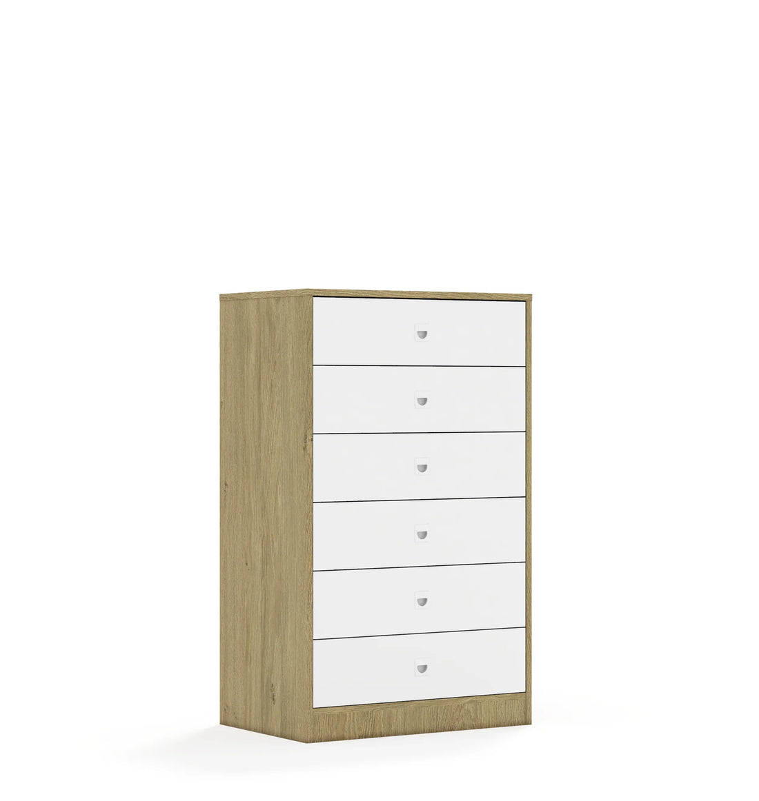Szafa BLOX 70 3P 6S 706x466x1165 – dąb / biały