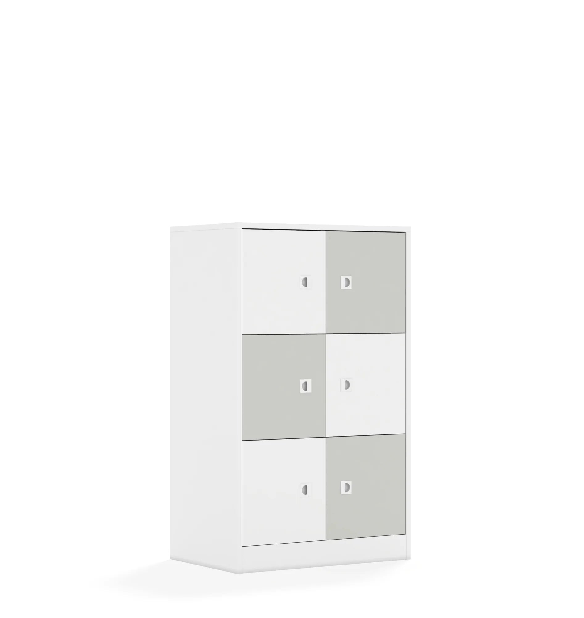 Szafa BLOX 70 3PP 6F1 706x466x1165 – biały / biały/jasny szary