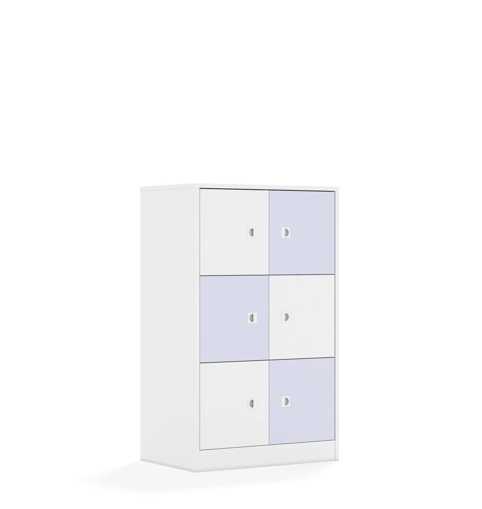 Szafa BLOX 70 3PP 6F1 706x466x1165 – biały / biały/pastelowy fioletowy