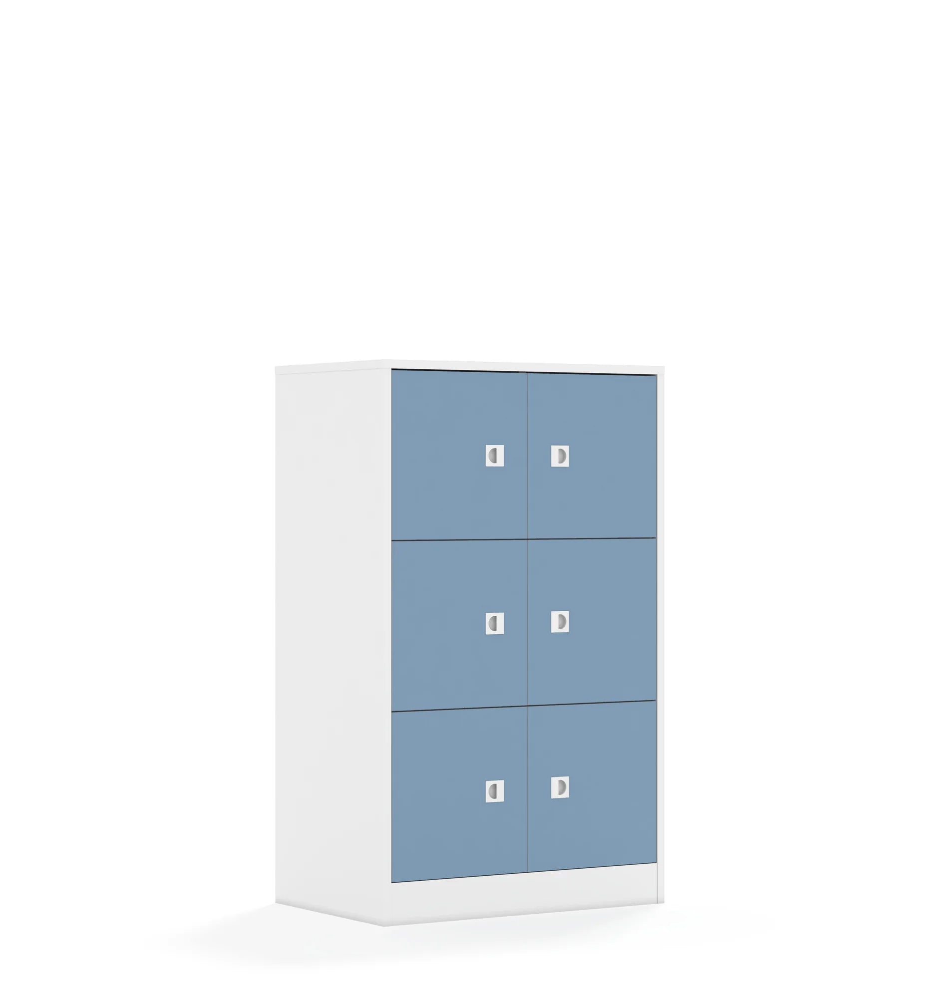 Szafa BLOX 70 3PP 6F1 706x466x1165 – biały / pastelowy niebieski