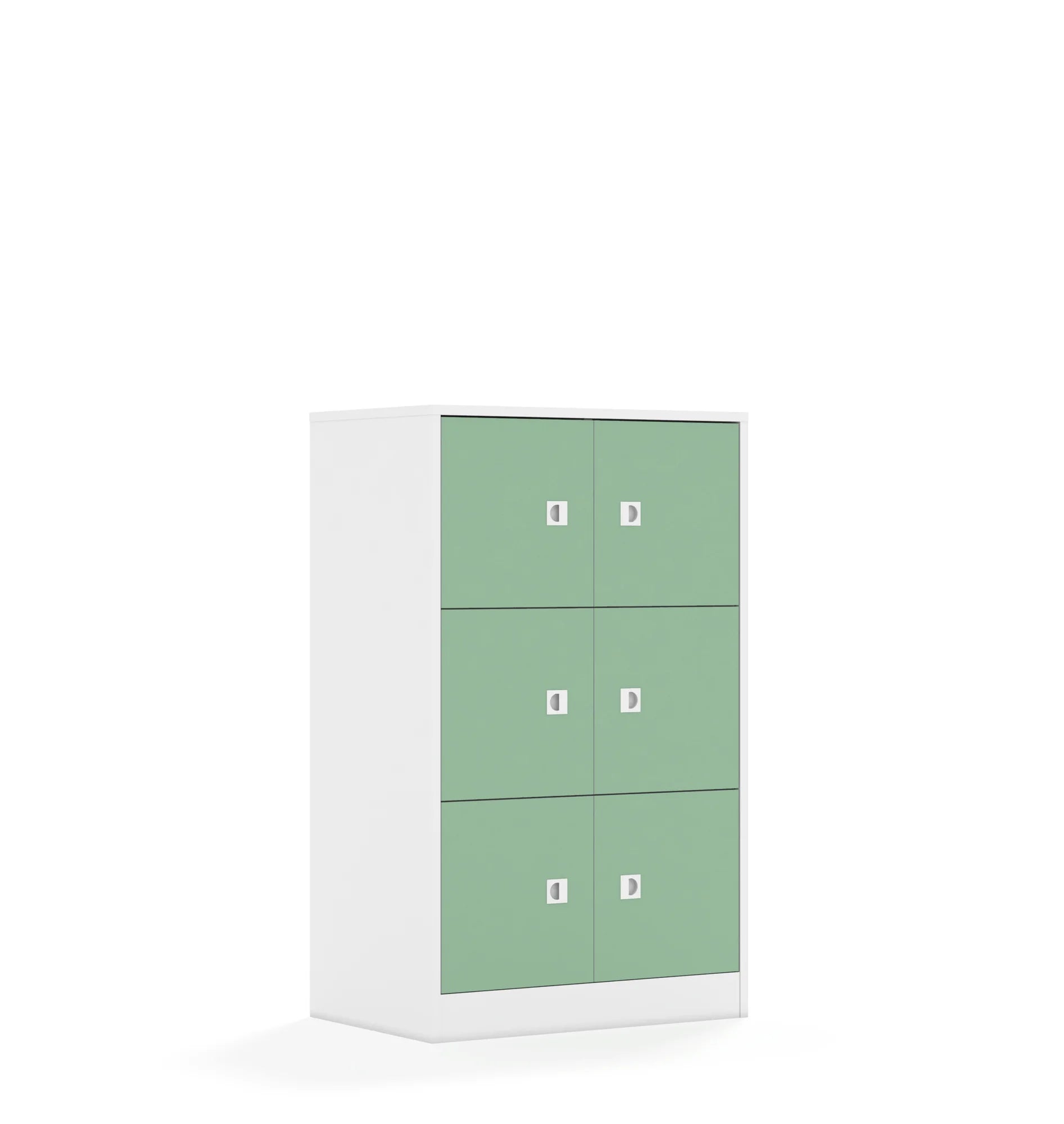 Szafa BLOX 70 3PP 6F1 706x466x1165 – biały / pastelowy zielony