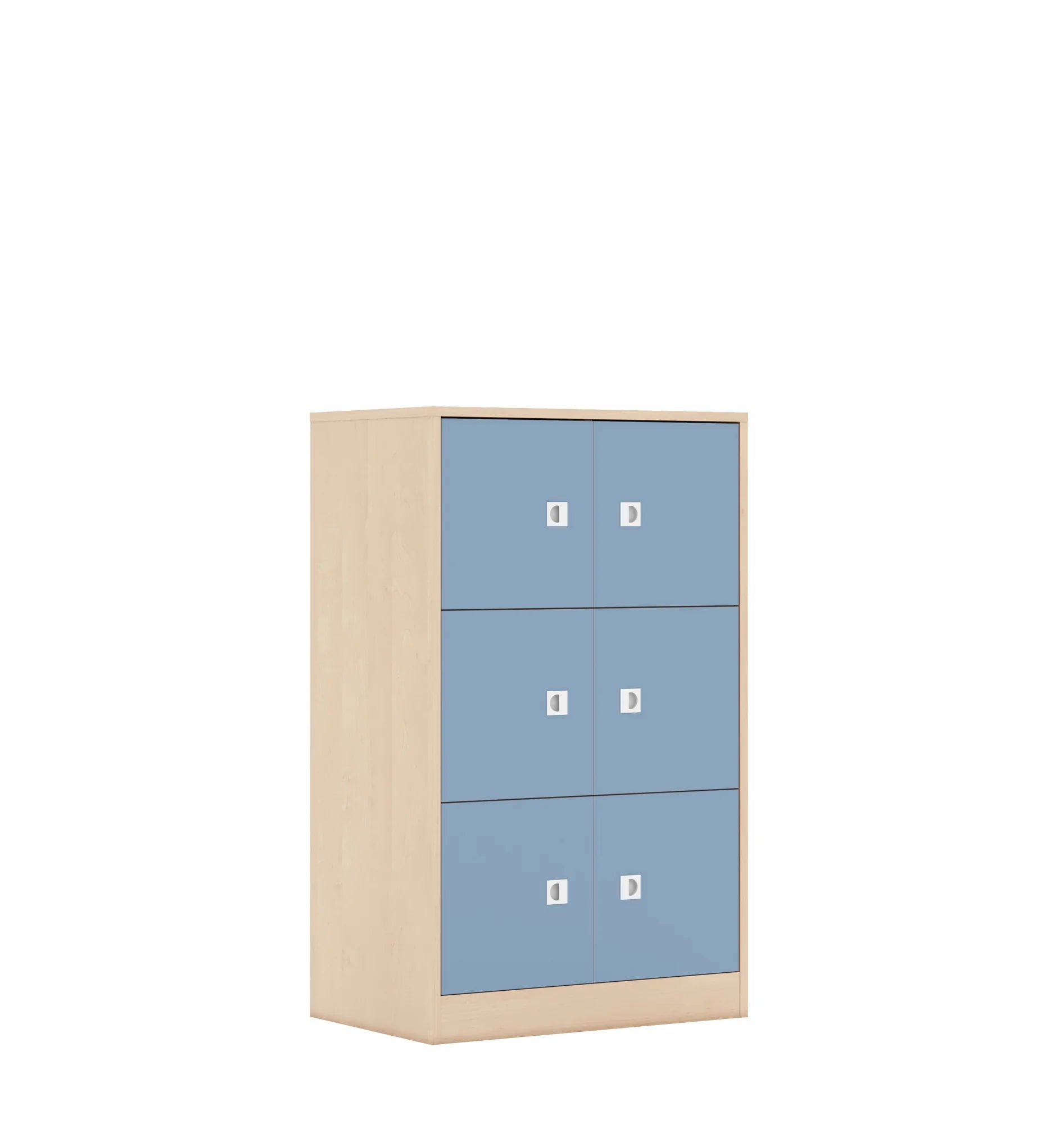 Szafa BLOX 70 3PP 6F1 706x466x1165 – brzoza / pastelowy niebieski