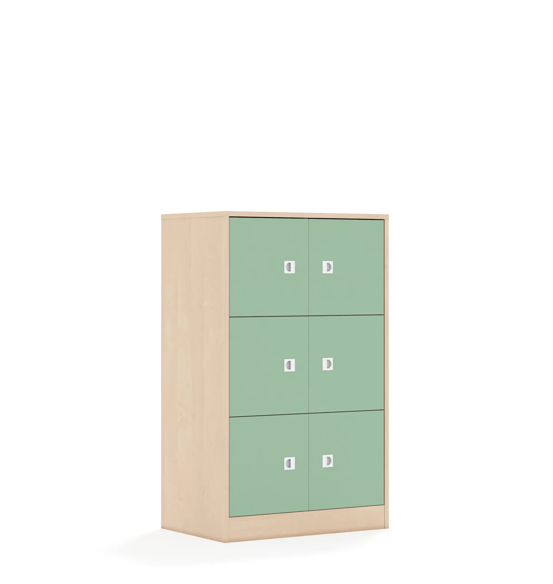 Szafa BLOX 70 3PP 6F1 706x466x1165 – brzoza / pastelowy zielony