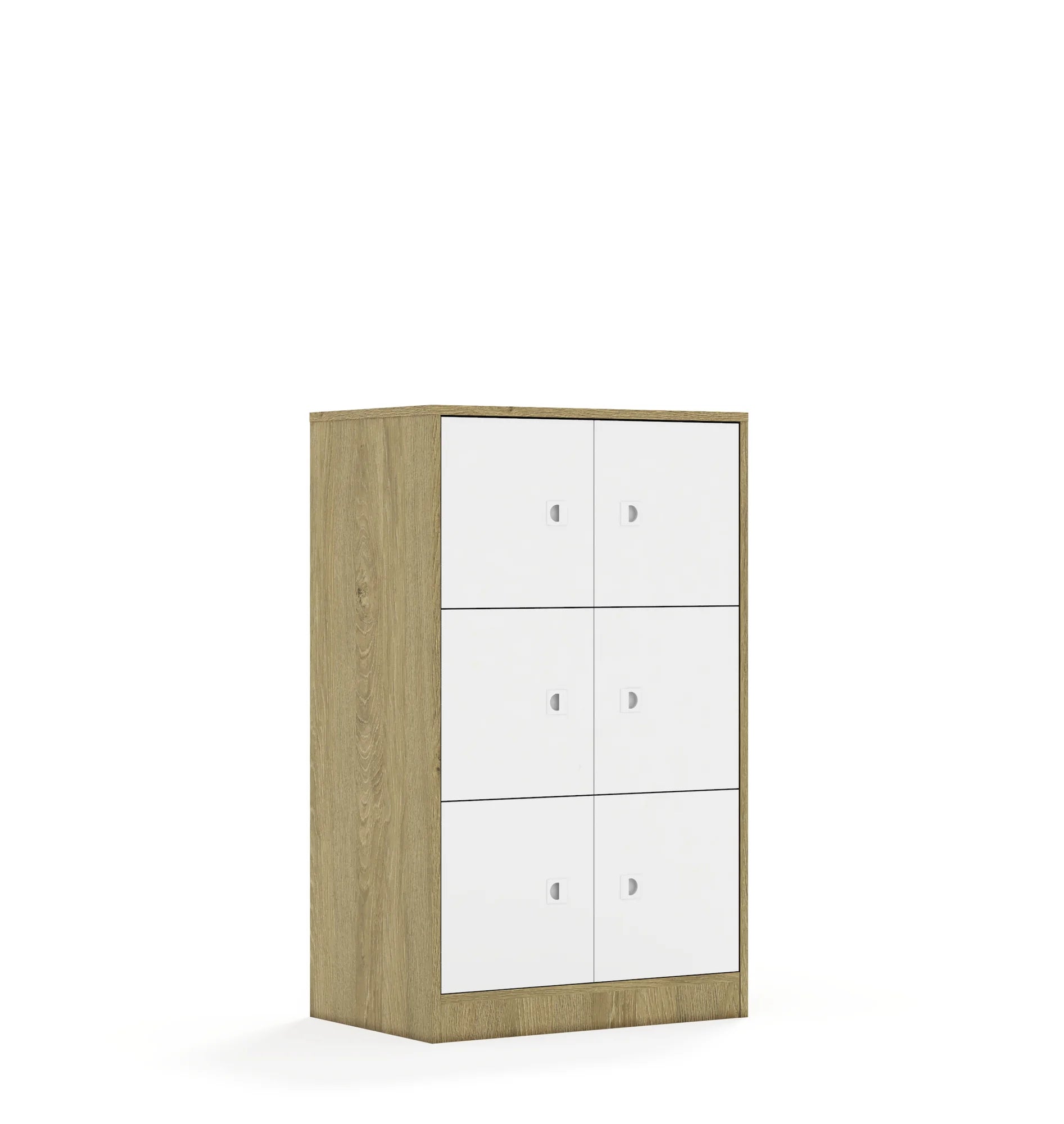 Szafa BLOX 70 3PP 6F1 706x466x1165 – dąb / biały