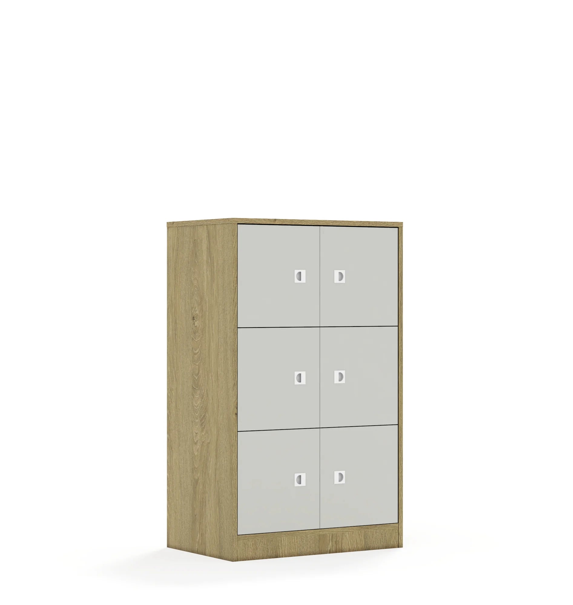 Szafa BLOX 70 3PP 6F1 706x466x1165 – dąb / jasny szary