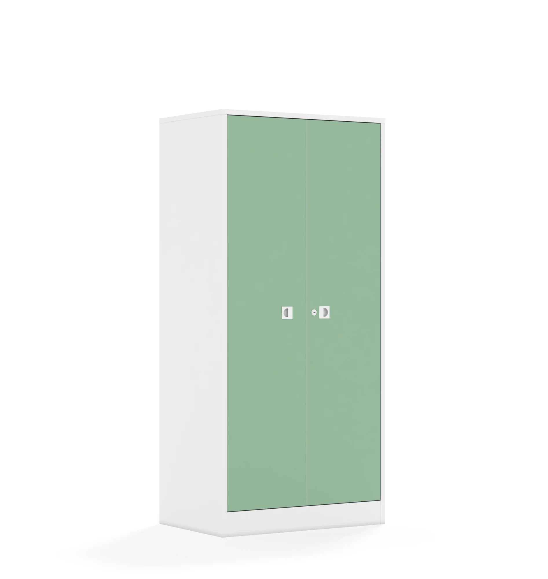 Szafa BLOX 70 4P 2F4 706x466x1517 – biały / pastelowy zielony