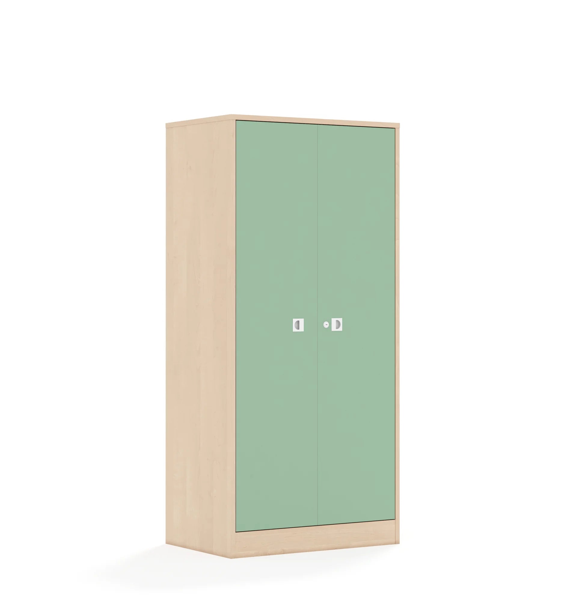 Szafa BLOX 70 4P 2F4 706x466x1517 – brzoza / pastelowy zielony