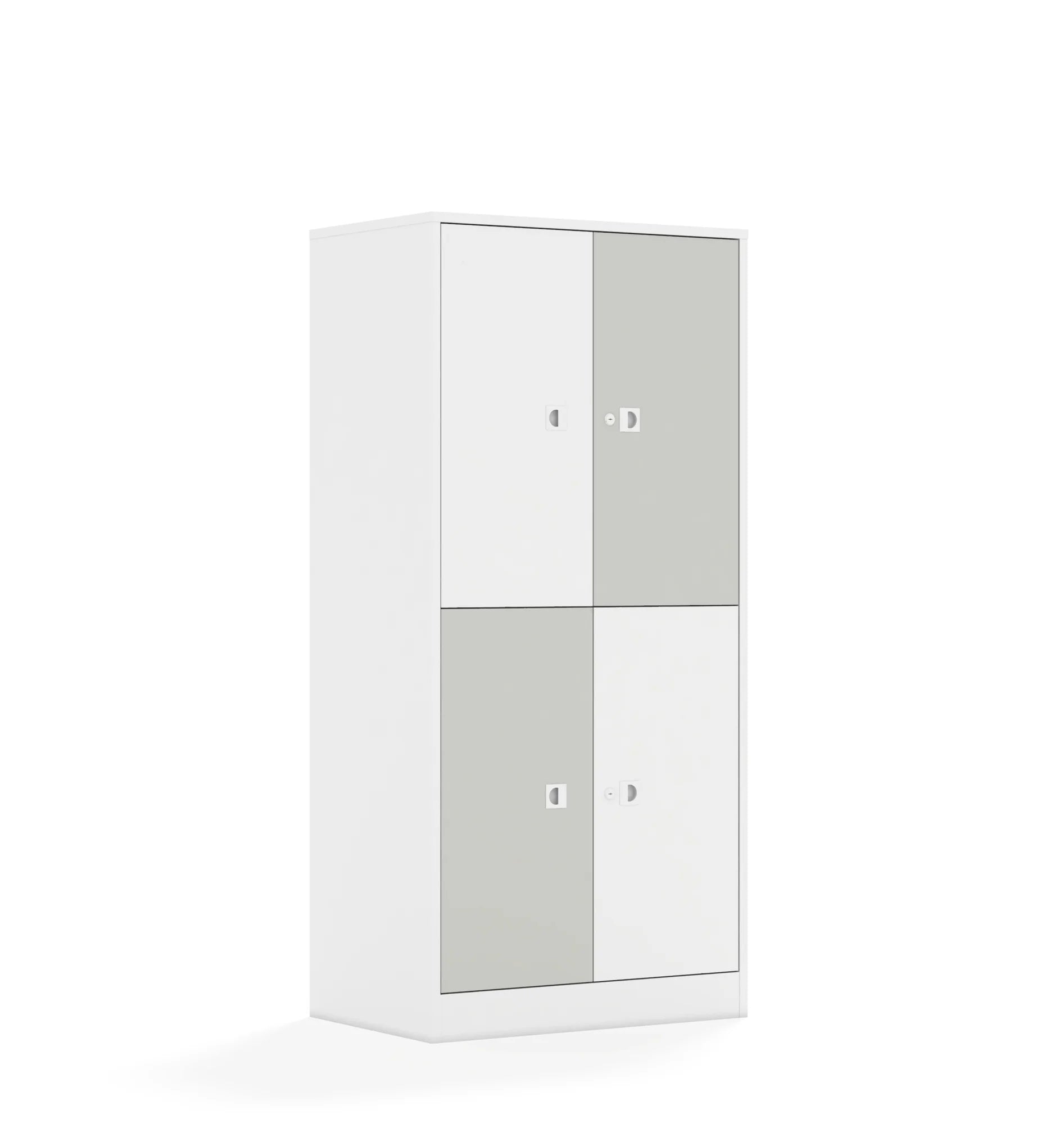 Szafa BLOX 70 4P 4F2 706x466x1517 – biały / biały/jasny szary
