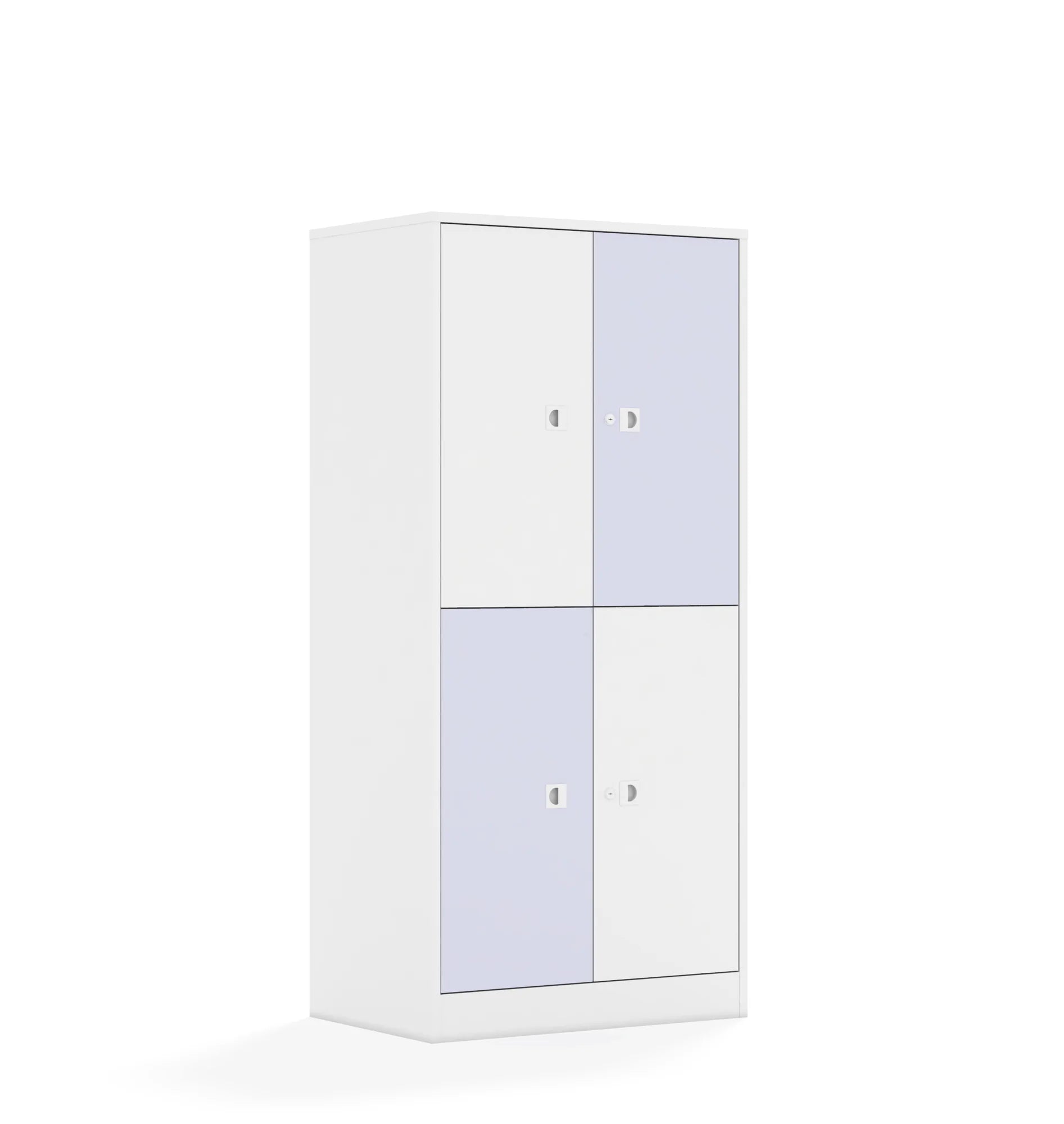 Szafa BLOX 70 4P 4F2 706x466x1517 – biały / biały/pastelowy fioletowy