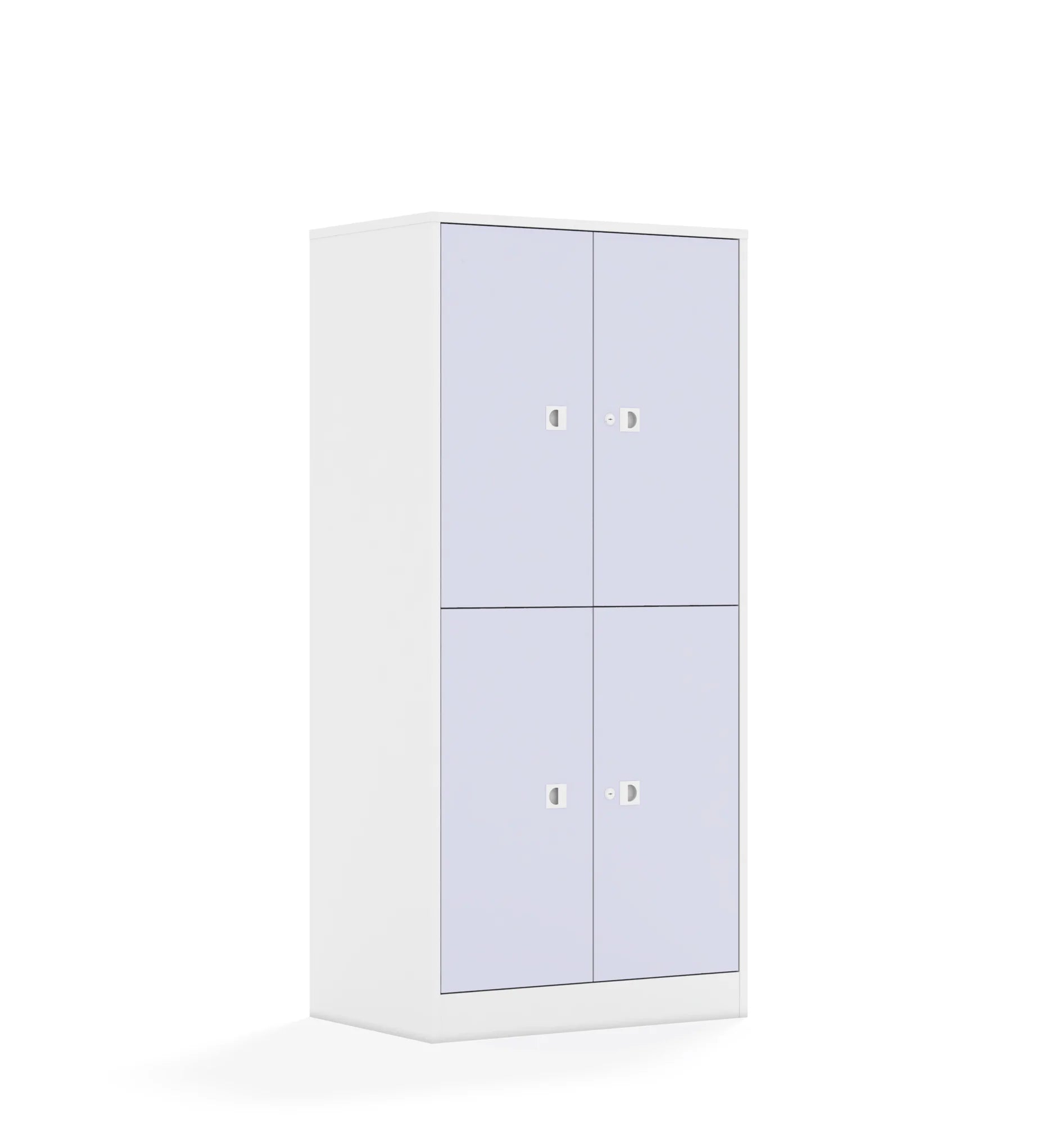 Szafa BLOX 70 4P 4F2 706x466x1517 – biały / pastelowy fioletowy