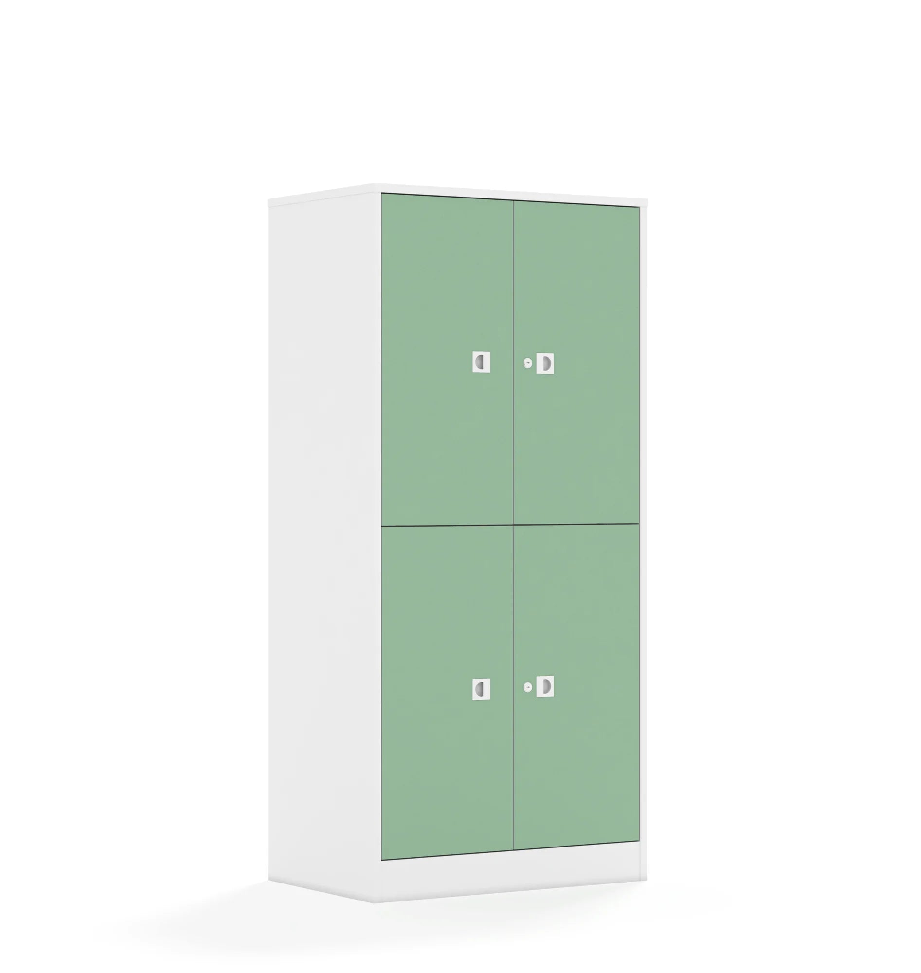 Szafa BLOX 70 4P 4F2 706x466x1517 – biały / pastelowy zielony