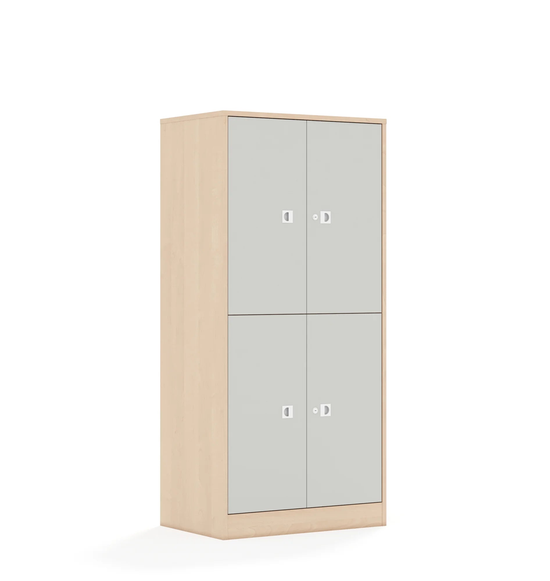 Szafa BLOX 70 4P 4F2 706x466x1517 – brzoza / jasny szary