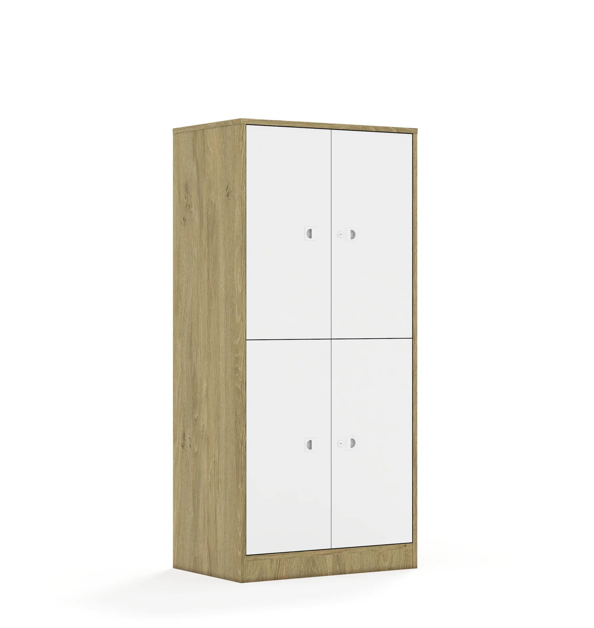 Szafa BLOX 70 4P 4F2 706x466x1517 – dąb / biały