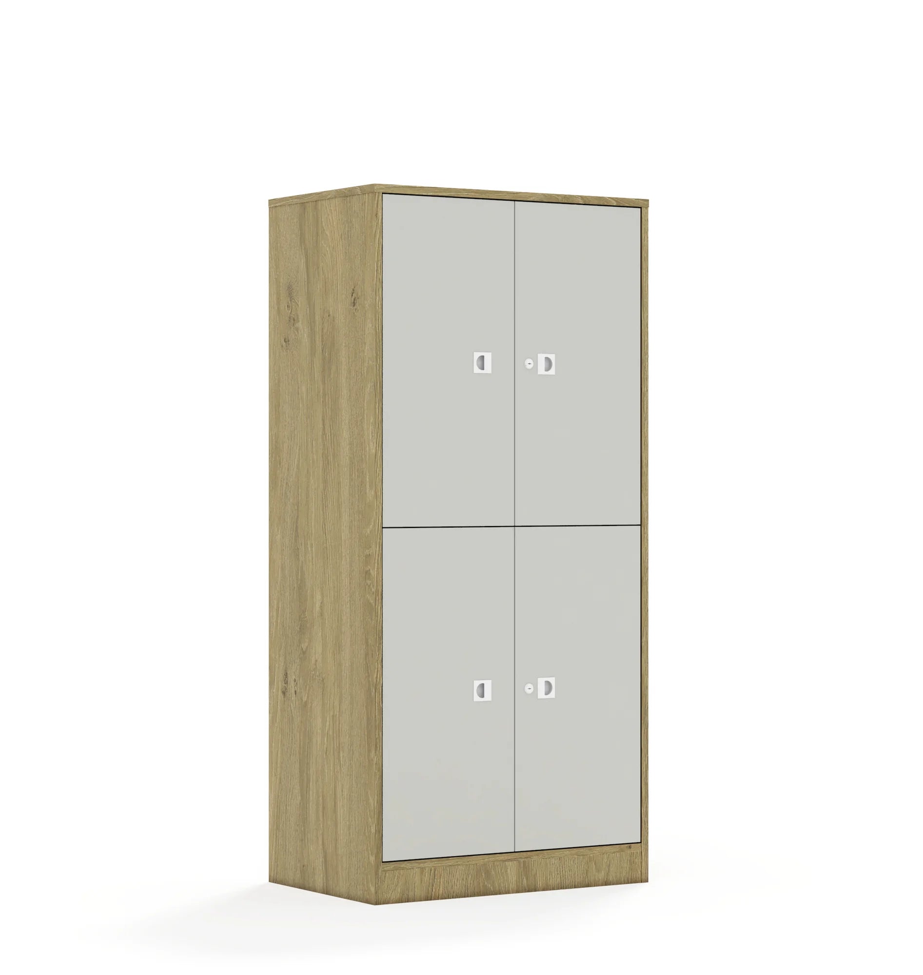 Szafa BLOX 70 4P 4F2 706x466x1517 – dąb / jasny szary