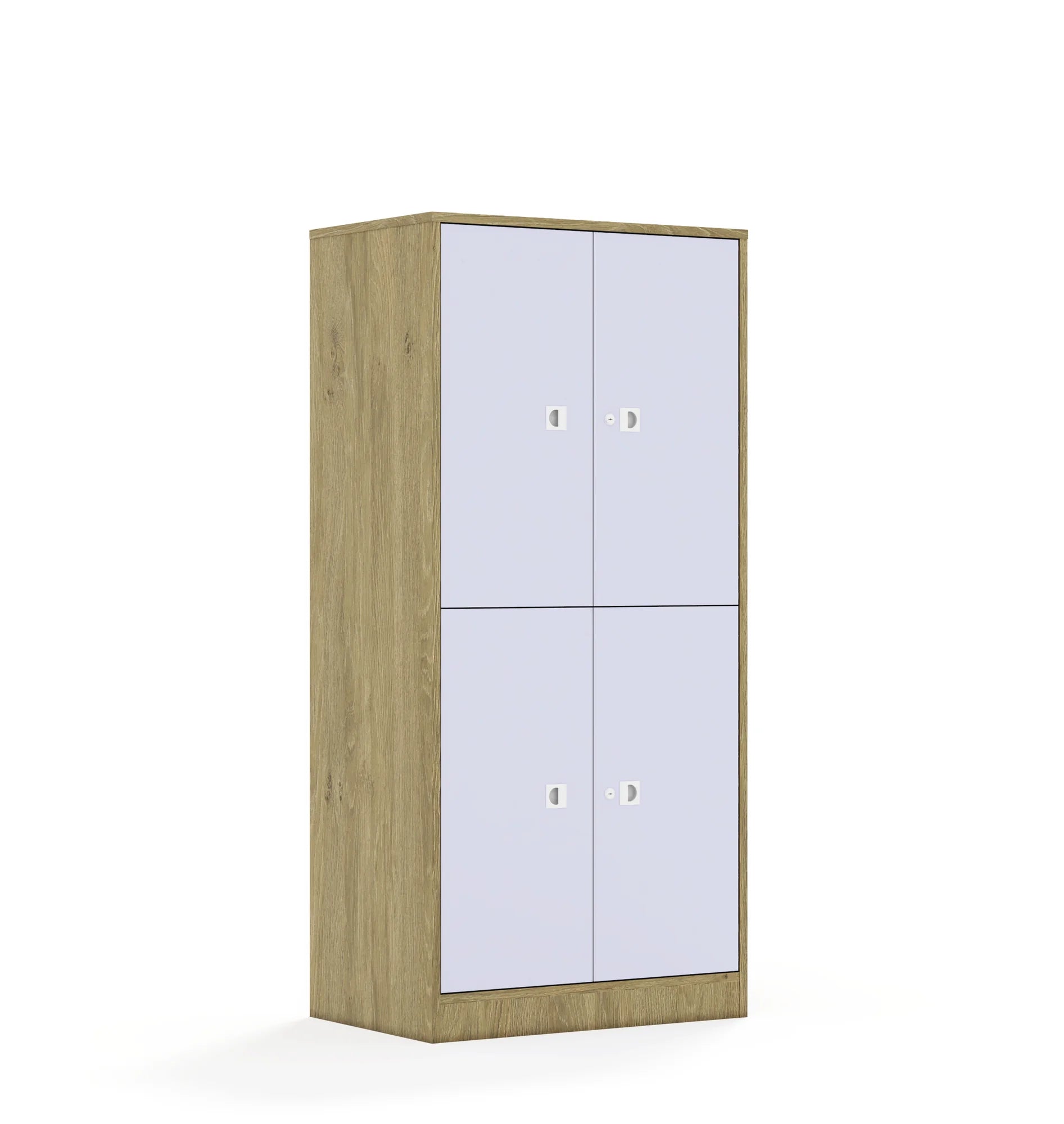 Szafa BLOX 70 4P 4F2 706x466x1517 – dąb / pastelowy fioletowy