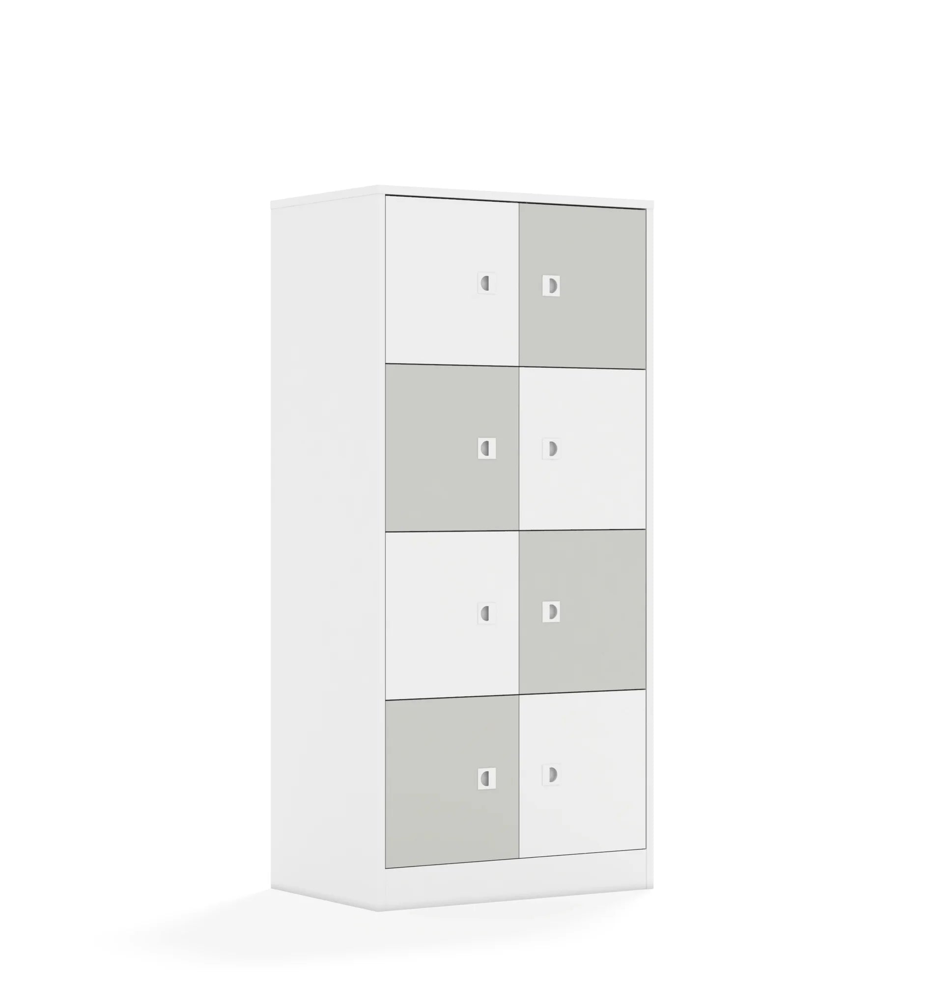 Szafa BLOX 70 4PP 8F1 706x466x1517 – biały / biały/jasny szary