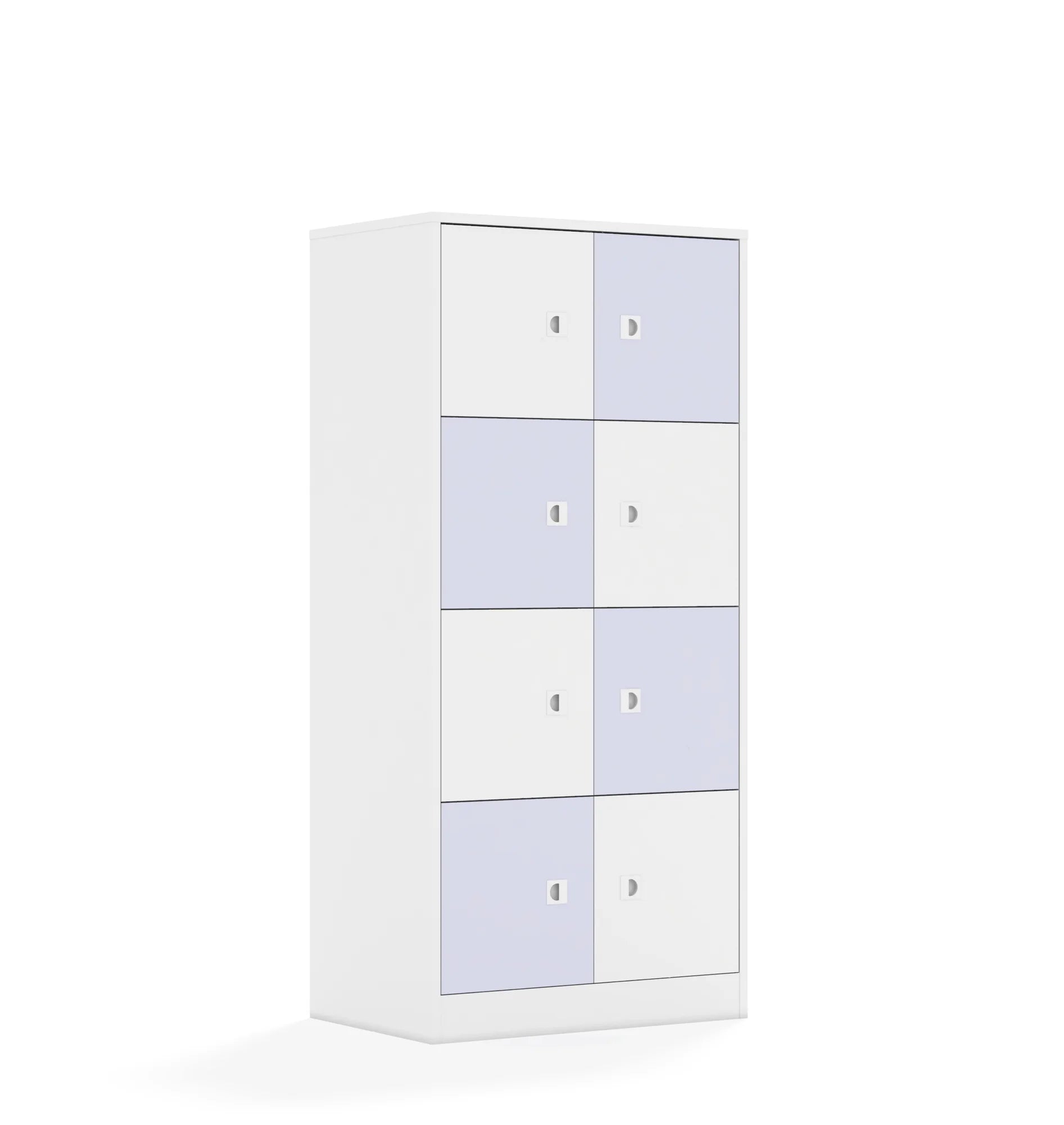Szafa BLOX 70 4PP 8F1 706x466x1517 – biały / biały/pastelowy fioletowy