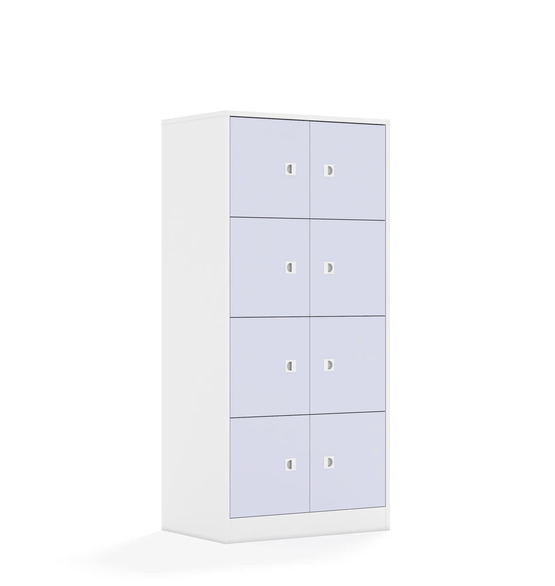 Szafa BLOX 70 4PP 8F1 706x466x1517 – biały / pastelowy fioletowy