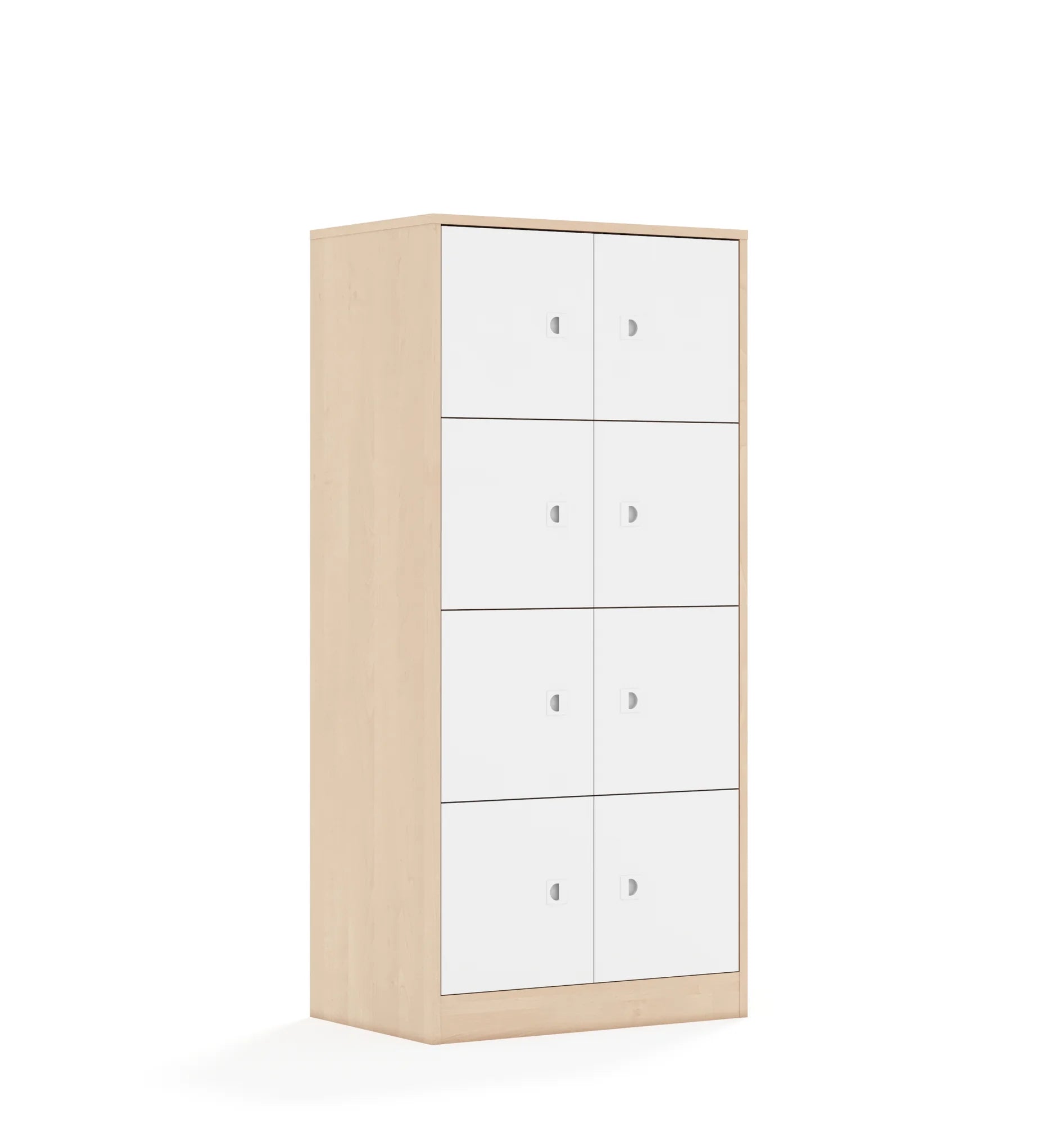 Szafa BLOX 70 4PP 8F1 706x466x1517 – brzoza / biały