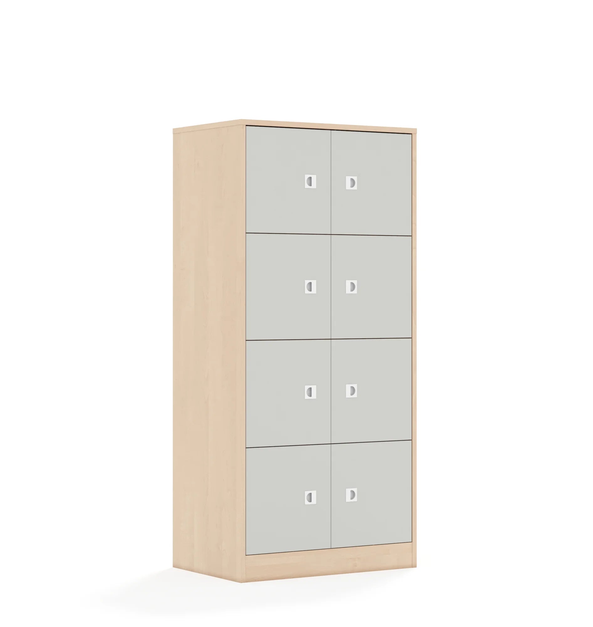 Szafa BLOX 70 4PP 8F1 706x466x1517 – brzoza / jasny szary