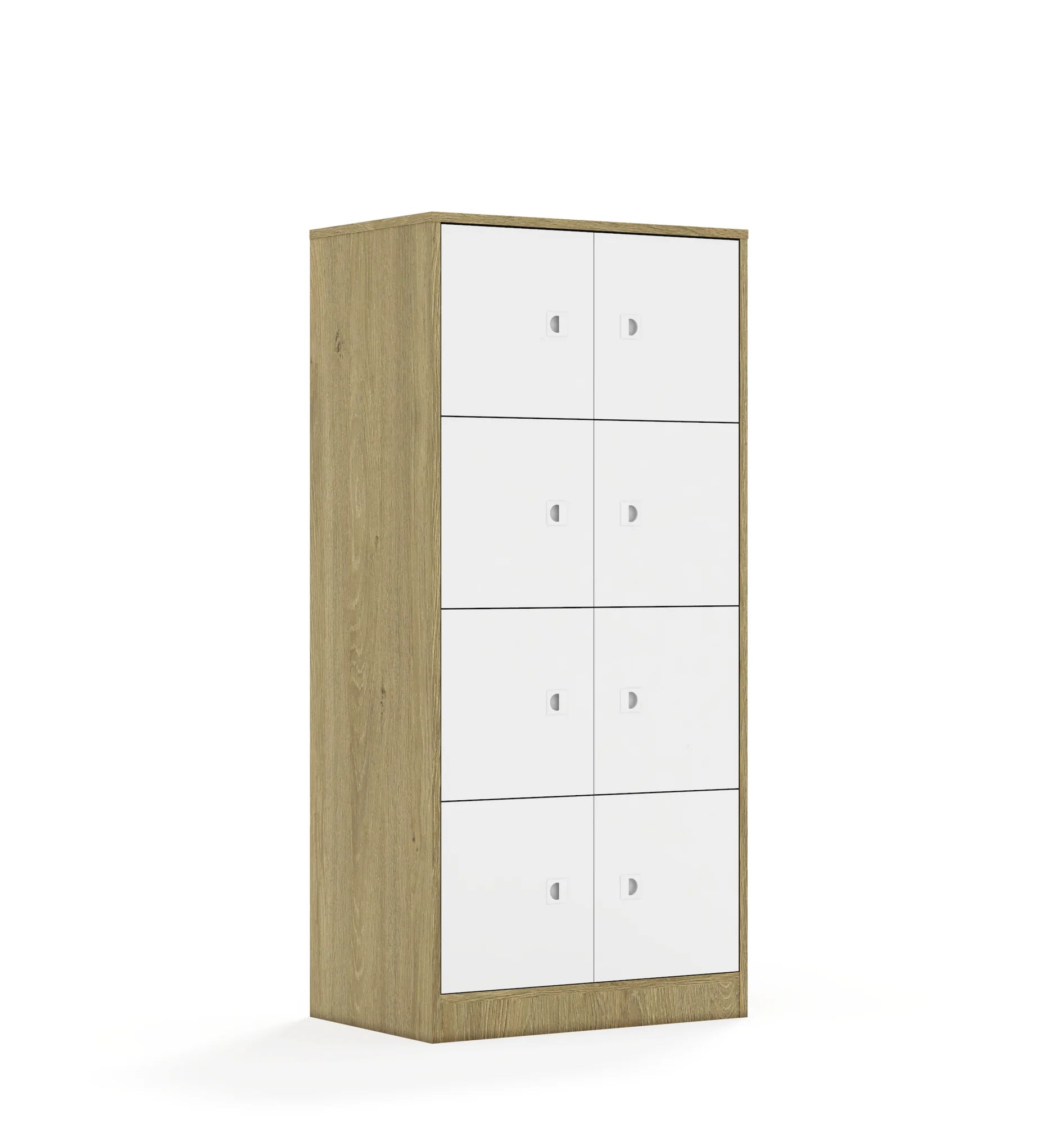 Szafa BLOX 70 4PP 8F1 706x466x1517 – dąb / biały