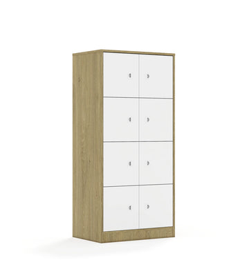 Szafa BLOX 70 4PP 8F1 706x466x1517 – dąb / biały