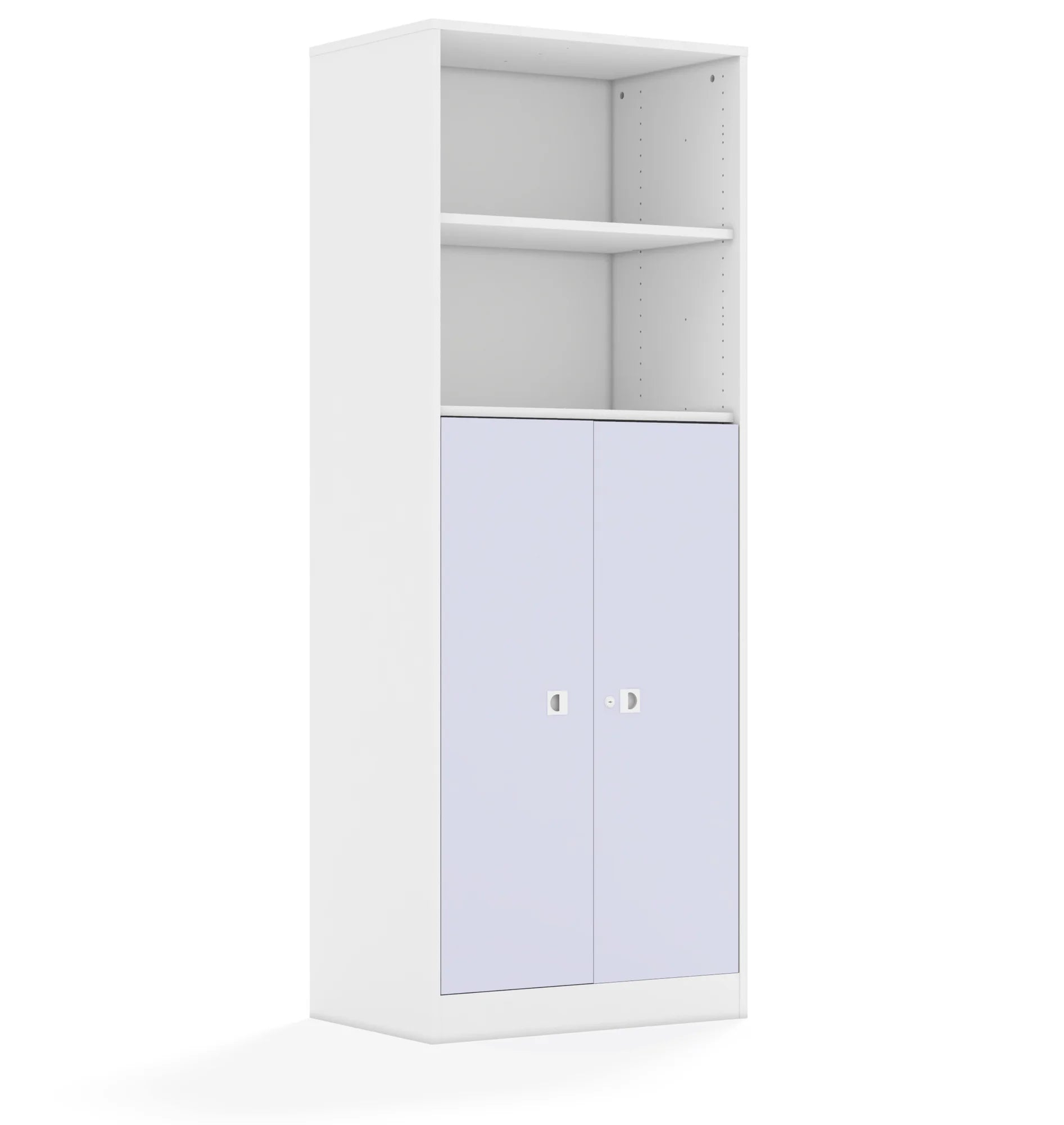 Szafa BLOX 70 5P 2F3 706x466x1869 – biały / pastelowy fioletowy
