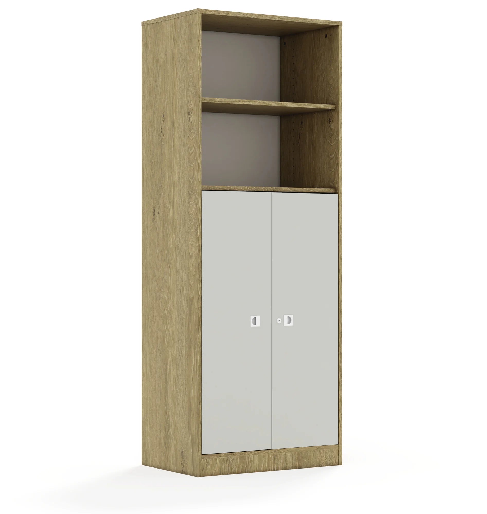 Szafa BLOX 70 5P 2F3 706x466x1869 – dąb / jasny szary