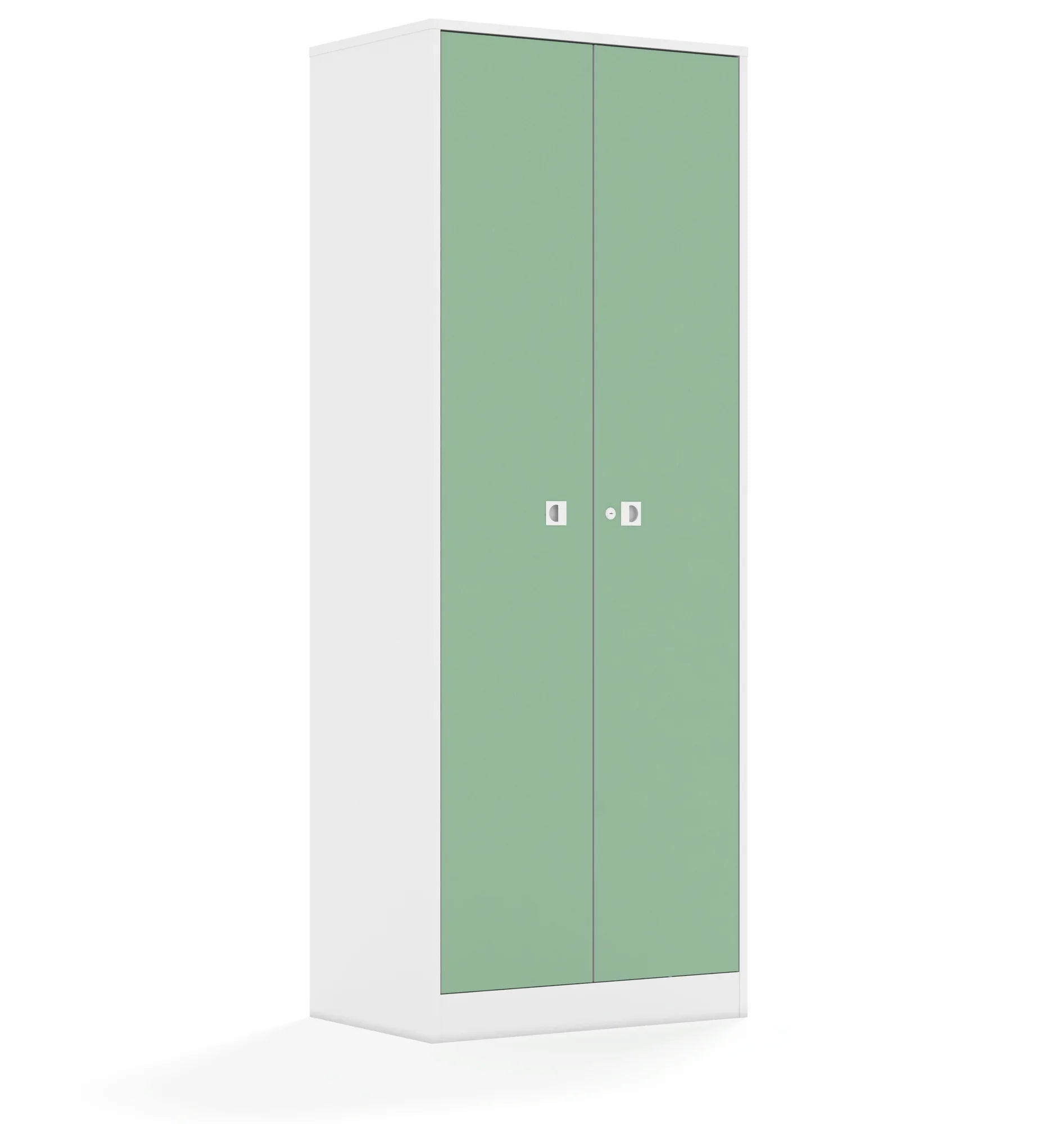 Szafa BLOX 70 5P 2F5 706x466x1869 – biały / pastelowy zielony