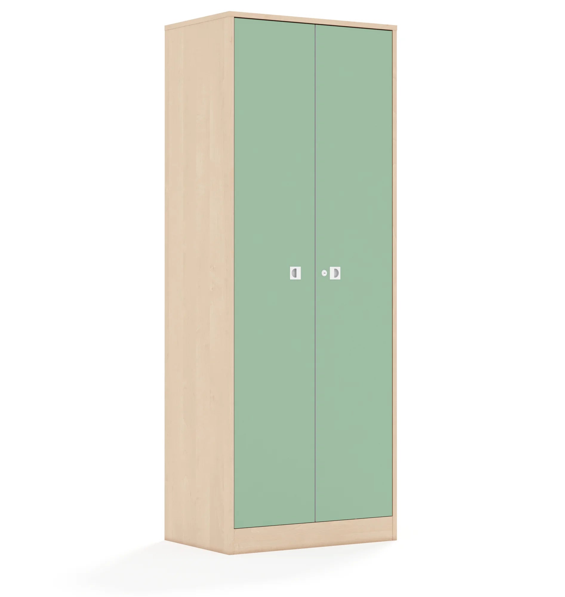 Szafa BLOX 70 5P 2F5 706x466x1869 – brzoza / pastelowy zielony