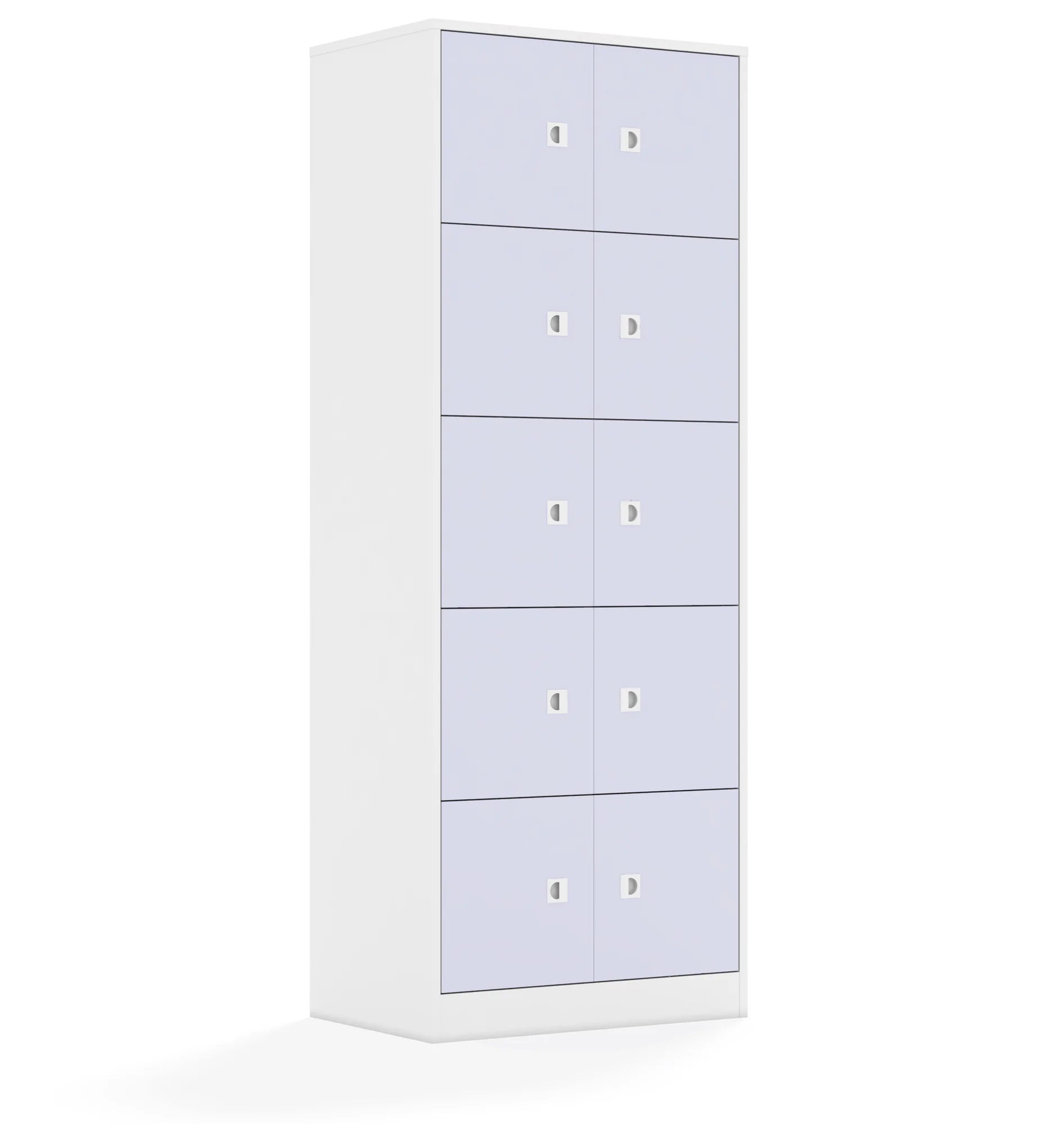 Szafa BLOX 70 5PP 10F1 706x466x1869 – biały / pastelowy fioletowy
