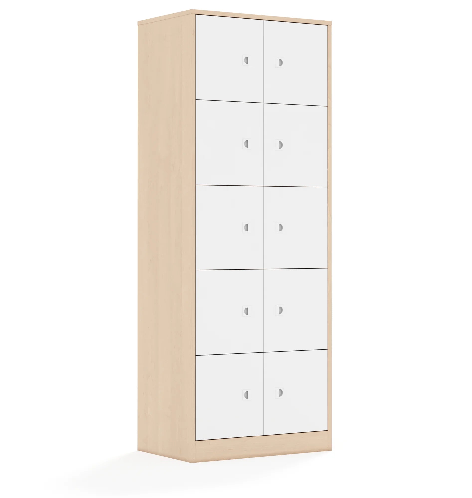 Szafa BLOX 70 5PP 10F1 706x466x1869 – brzoza / biały