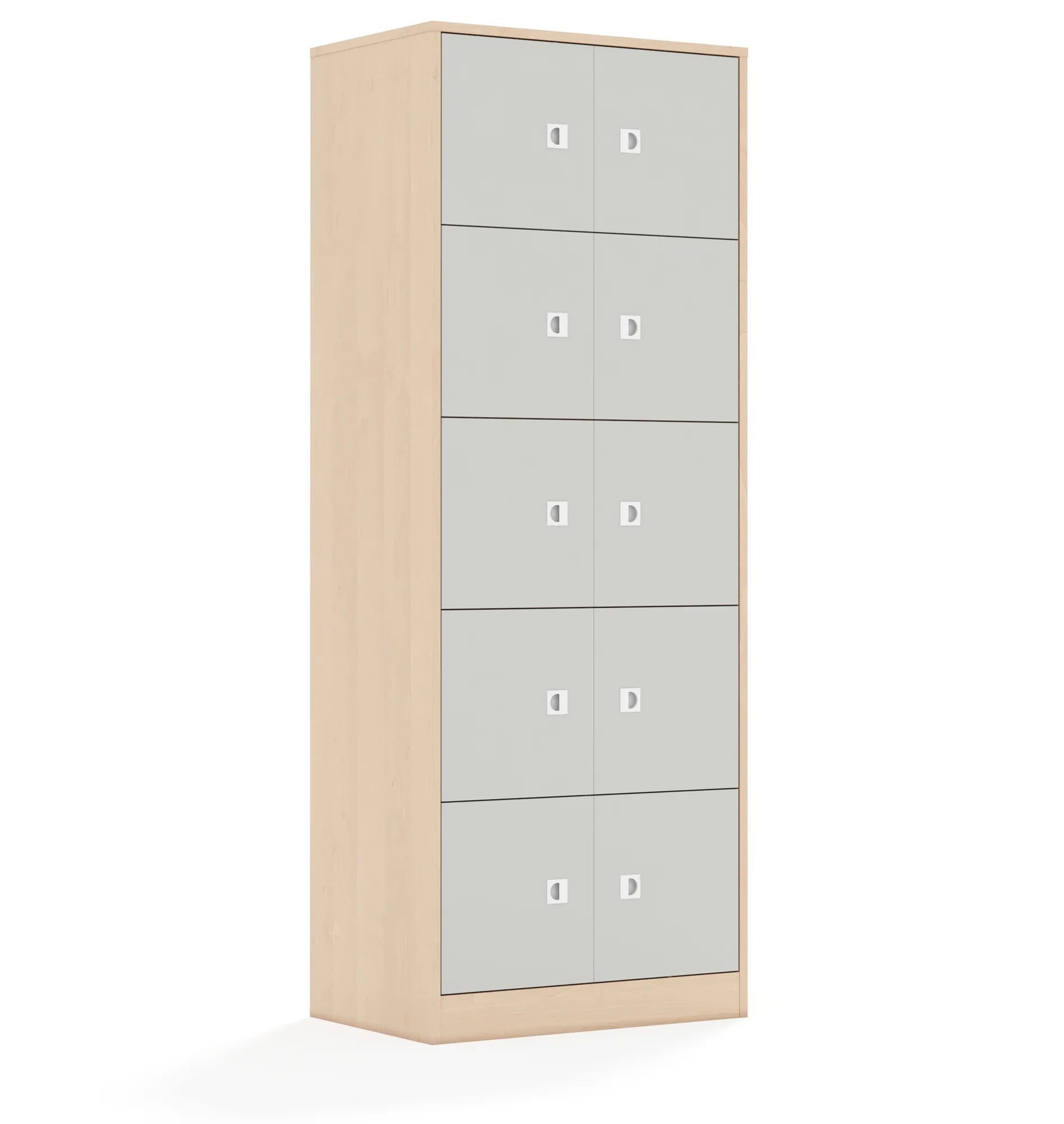 Szafa BLOX 70 5PP 10F1 706x466x1869 – brzoza / jasny szary