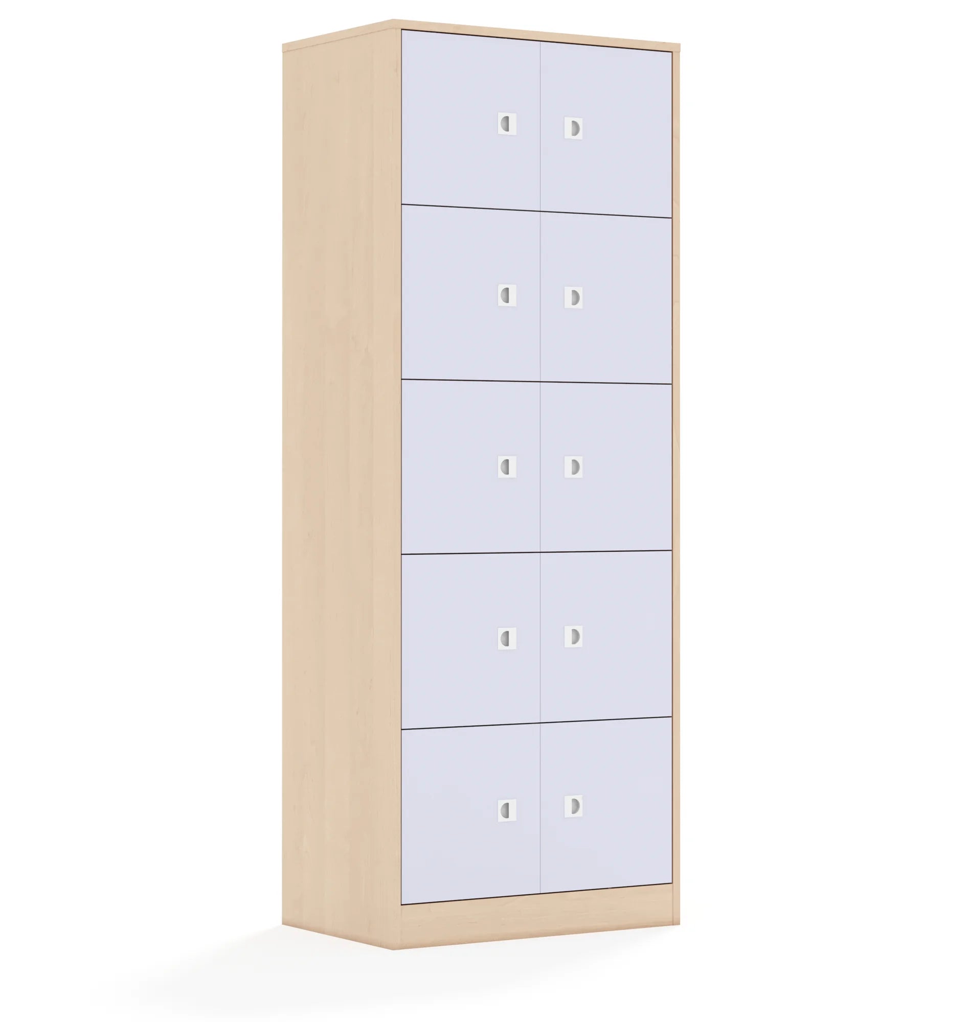 Szafa BLOX 70 5PP 10F1 706x466x1869 – brzoza / pastelowy fioletowy