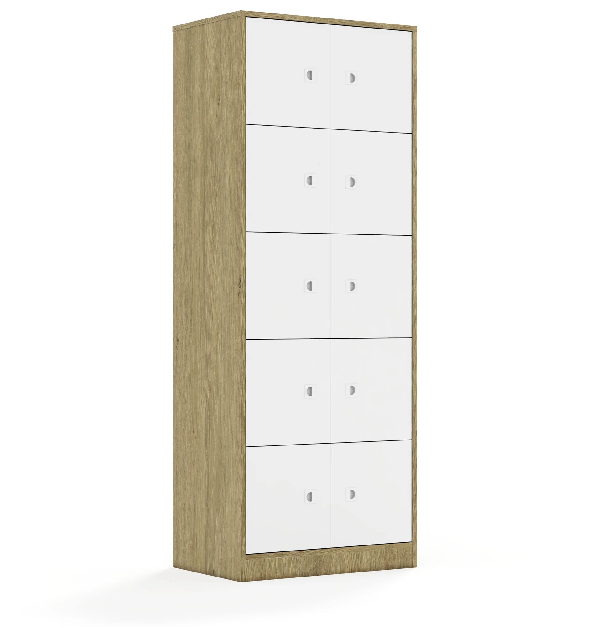 Szafa BLOX 70 5PP 10F1 706x466x1869 – dąb / biały