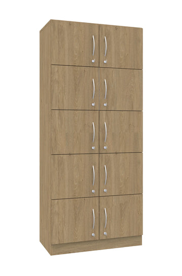 Szafa skrytkowa Simple 80 5PP 10F1 800x400x1850 – dąb / dąb