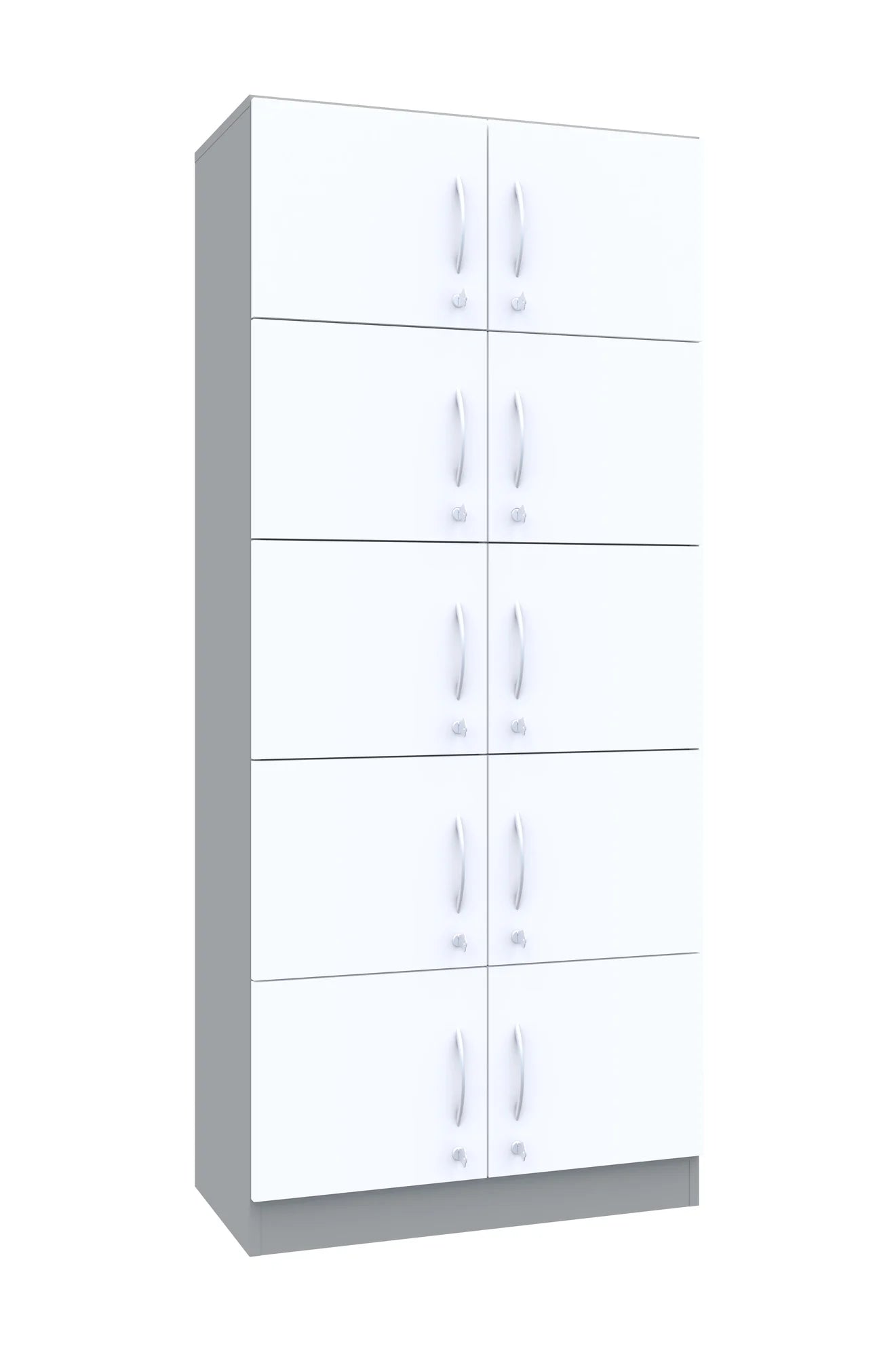 Szafa skrytkowa Simple 80 5PP 10F1 800x400x1850 – szary / biały