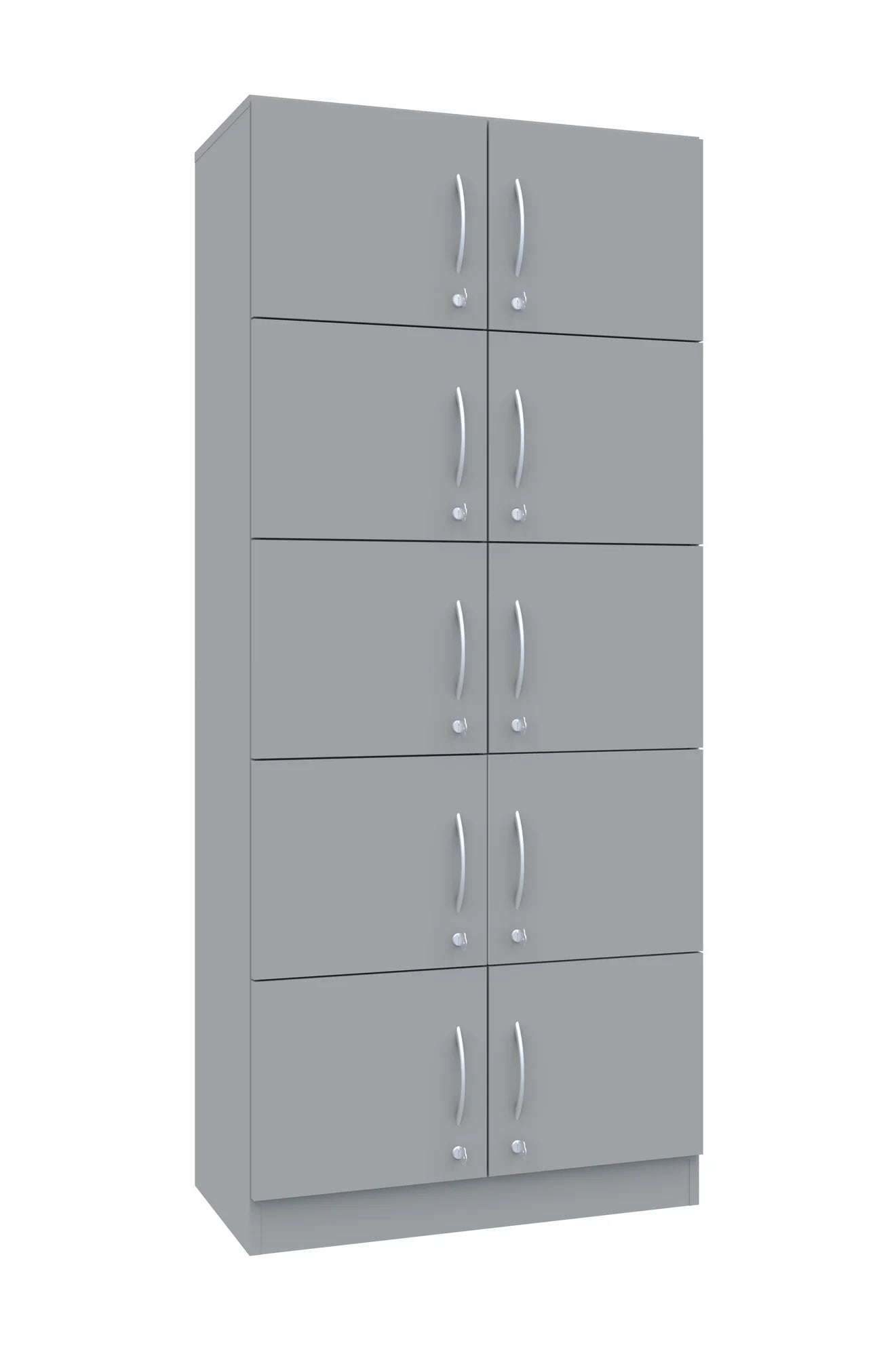 Szafa skrytkowa Simple 80 5PP 10F1 800x400x1850 – szary / szary
