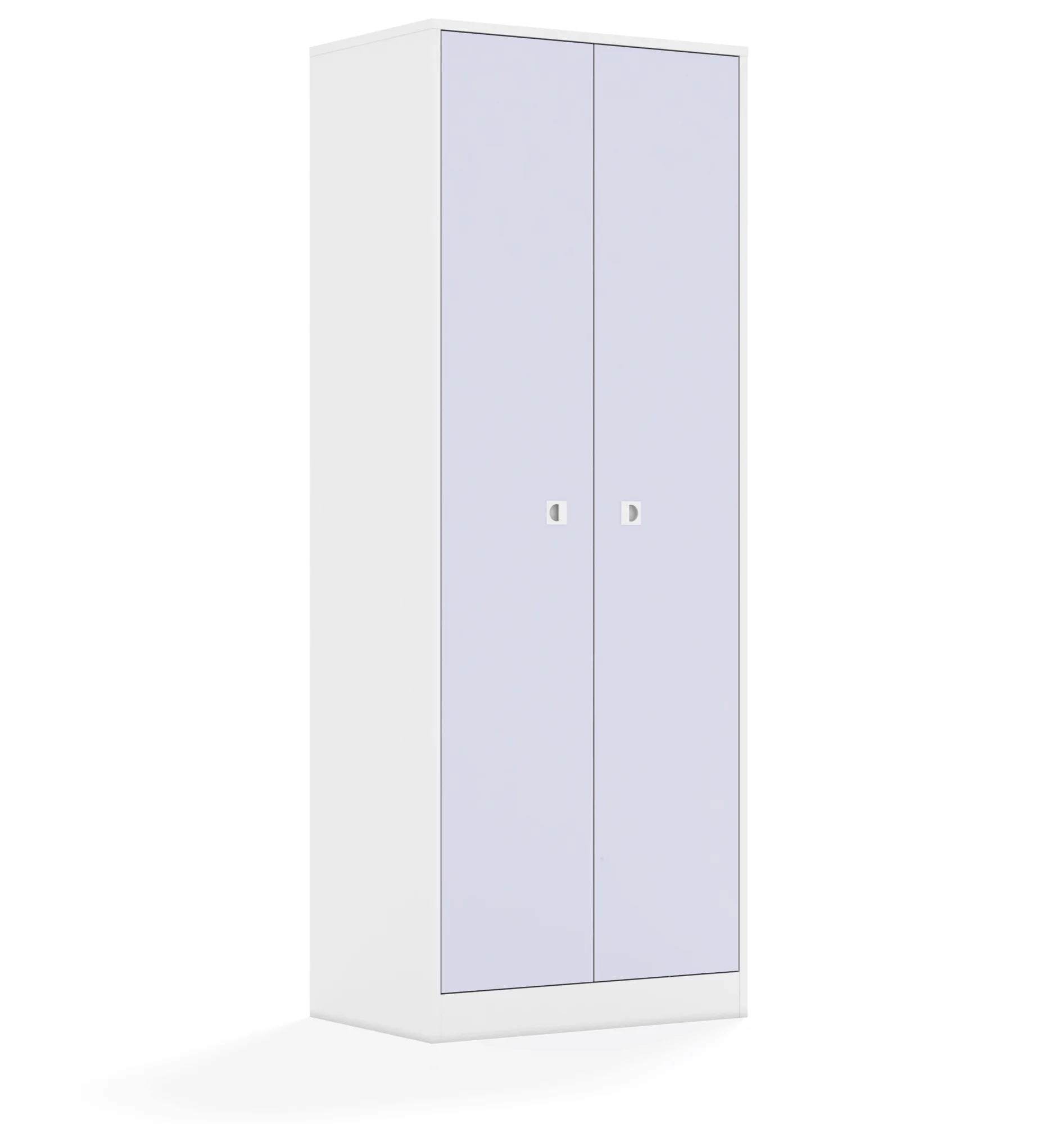 Szafa ubraniowa BLOX 70 5PU 2F5 706x466x1869 – biały / pastelowy fioletowy